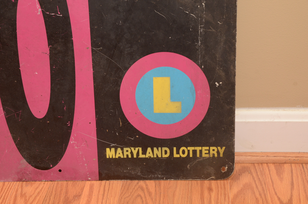 Pair of Vintage Maryland Lottery Signs