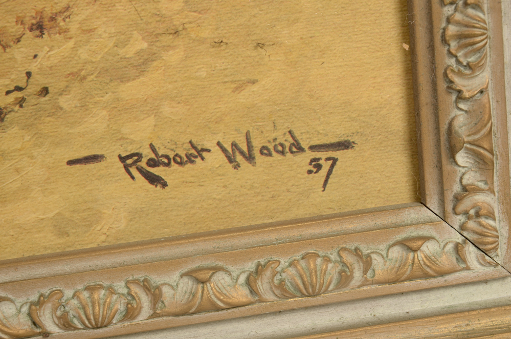 After Robert Wood Seascape Vintage Lithograph