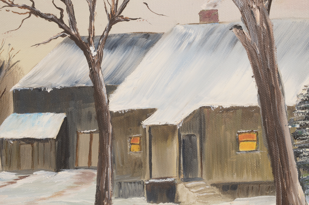 Mary Lehner Winter Scene Oil Painting