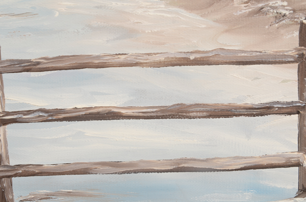 Mary Lehner Winter Scene Oil Painting