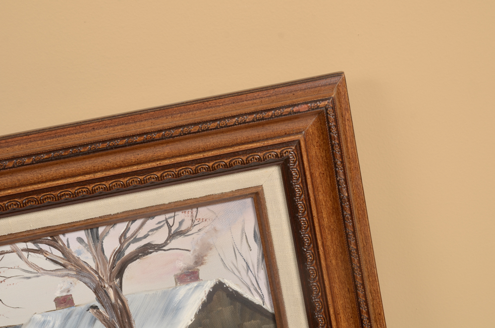 Mary Lehner Winter Scene Oil Painting