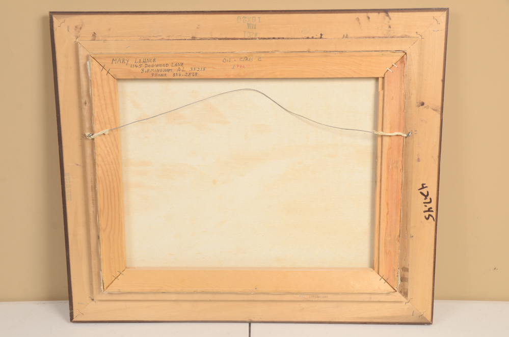 Mary Lehner Winter Scene Oil Painting