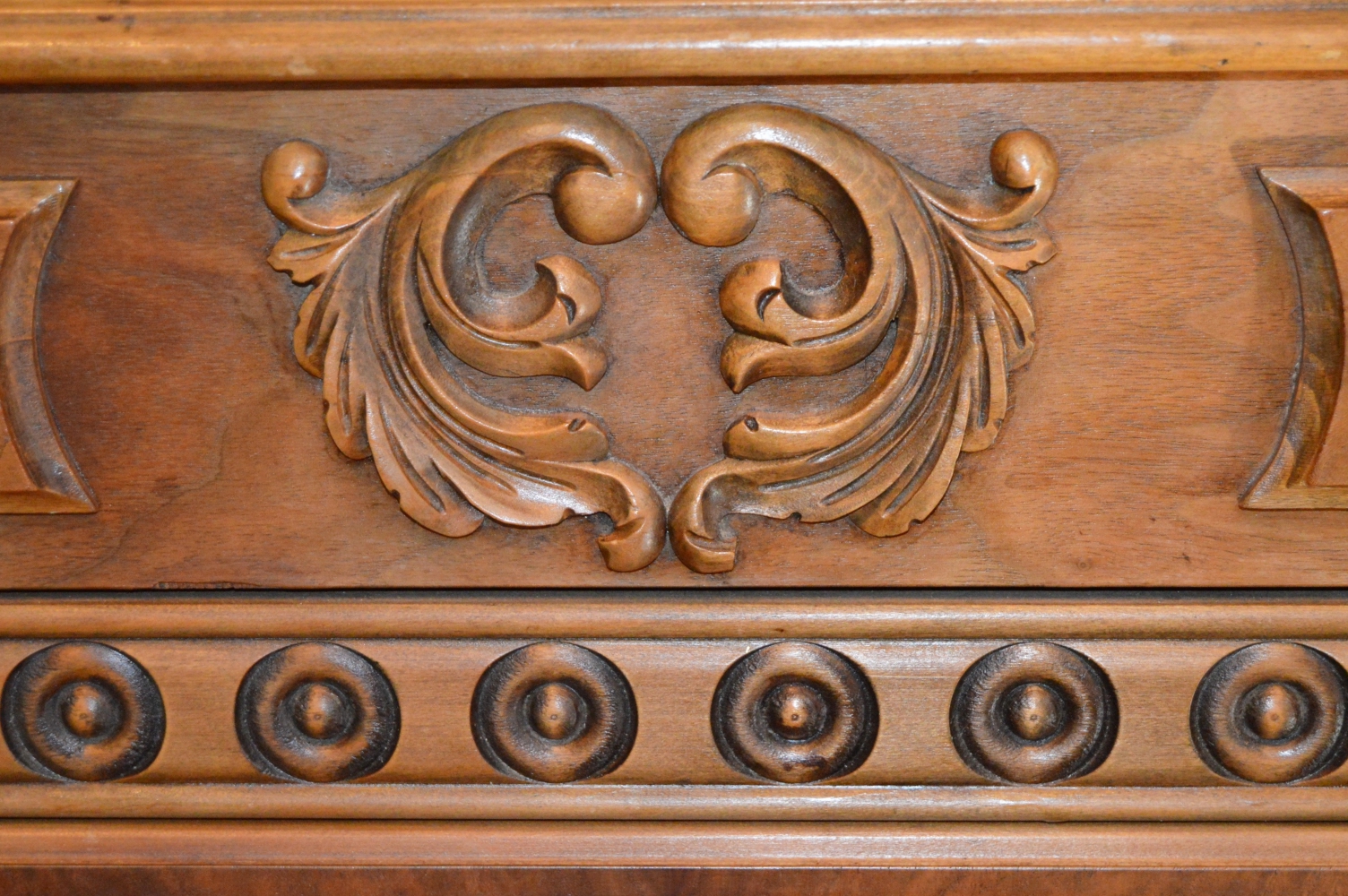 Vintage Eastlake Walnut Buffet by H.E. Shaw