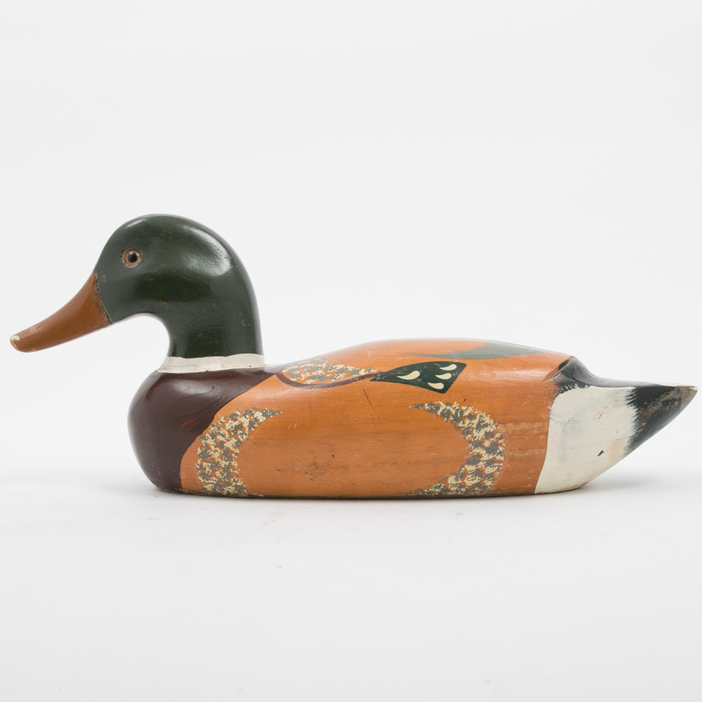 Hand Crafted Wooden Duck Decoys, Including Chas. Moore
