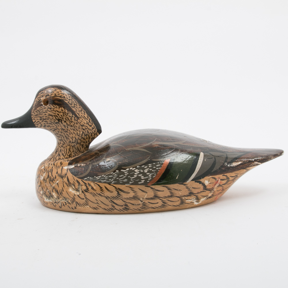 Hand Crafted Wooden Duck Decoys, Including Chas. Moore