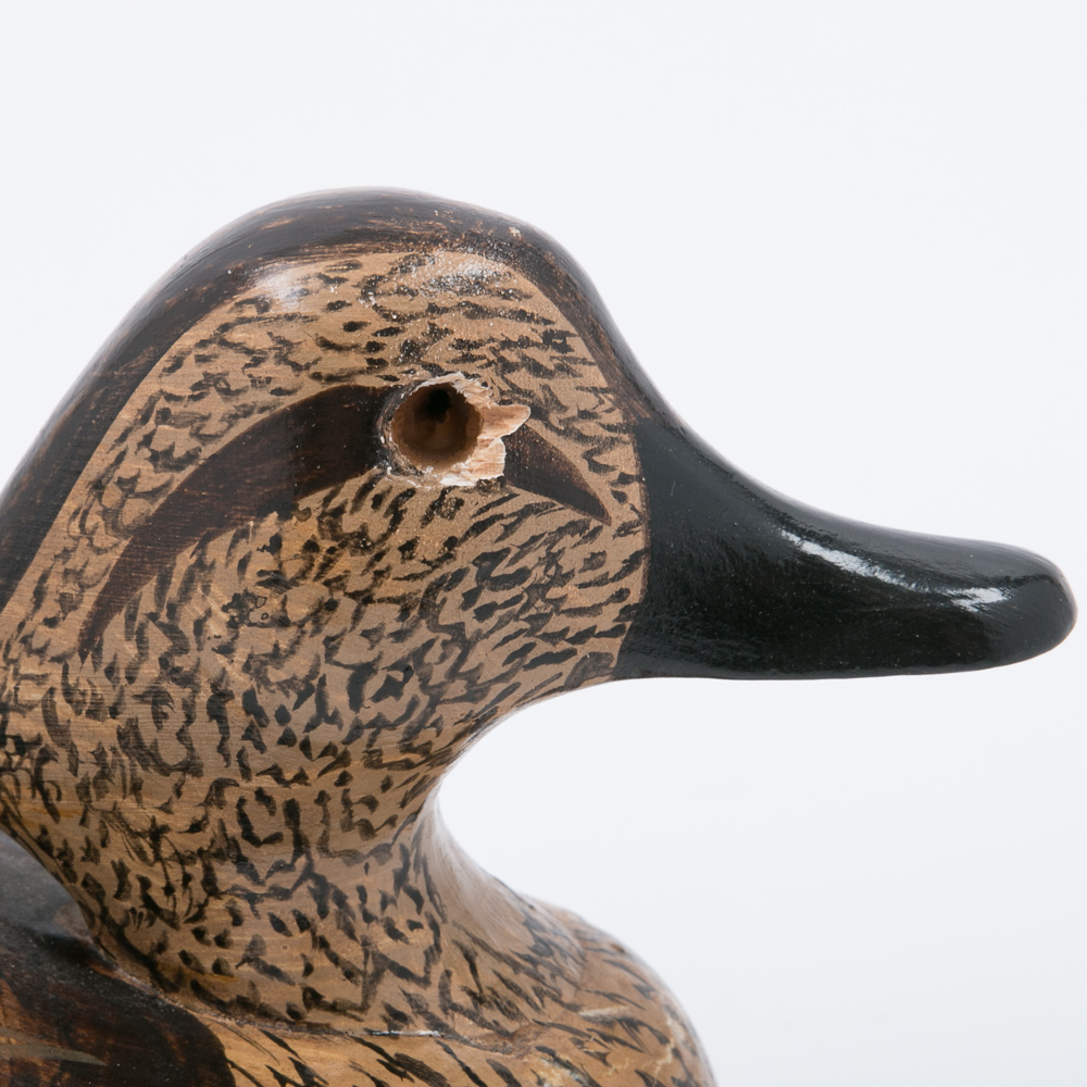Hand Crafted Wooden Duck Decoys, Including Chas. Moore
