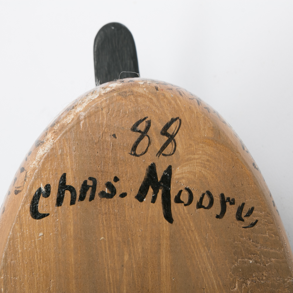 Hand Crafted Wooden Duck Decoys, Including Chas. Moore
