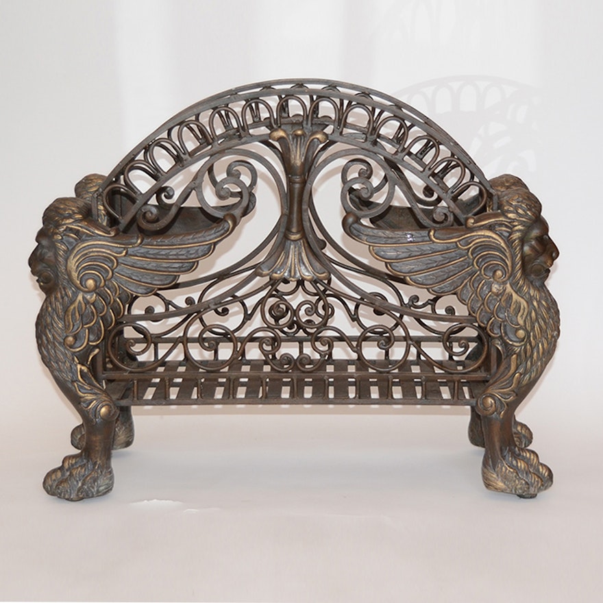 Neoclassical Style Firewood Holder