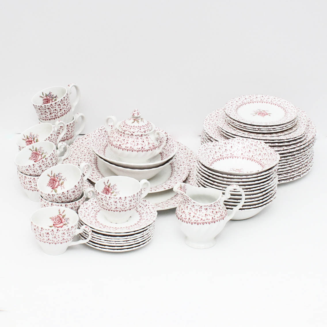 Johnson Bros "Rose Bouquet" Ironstone China Set