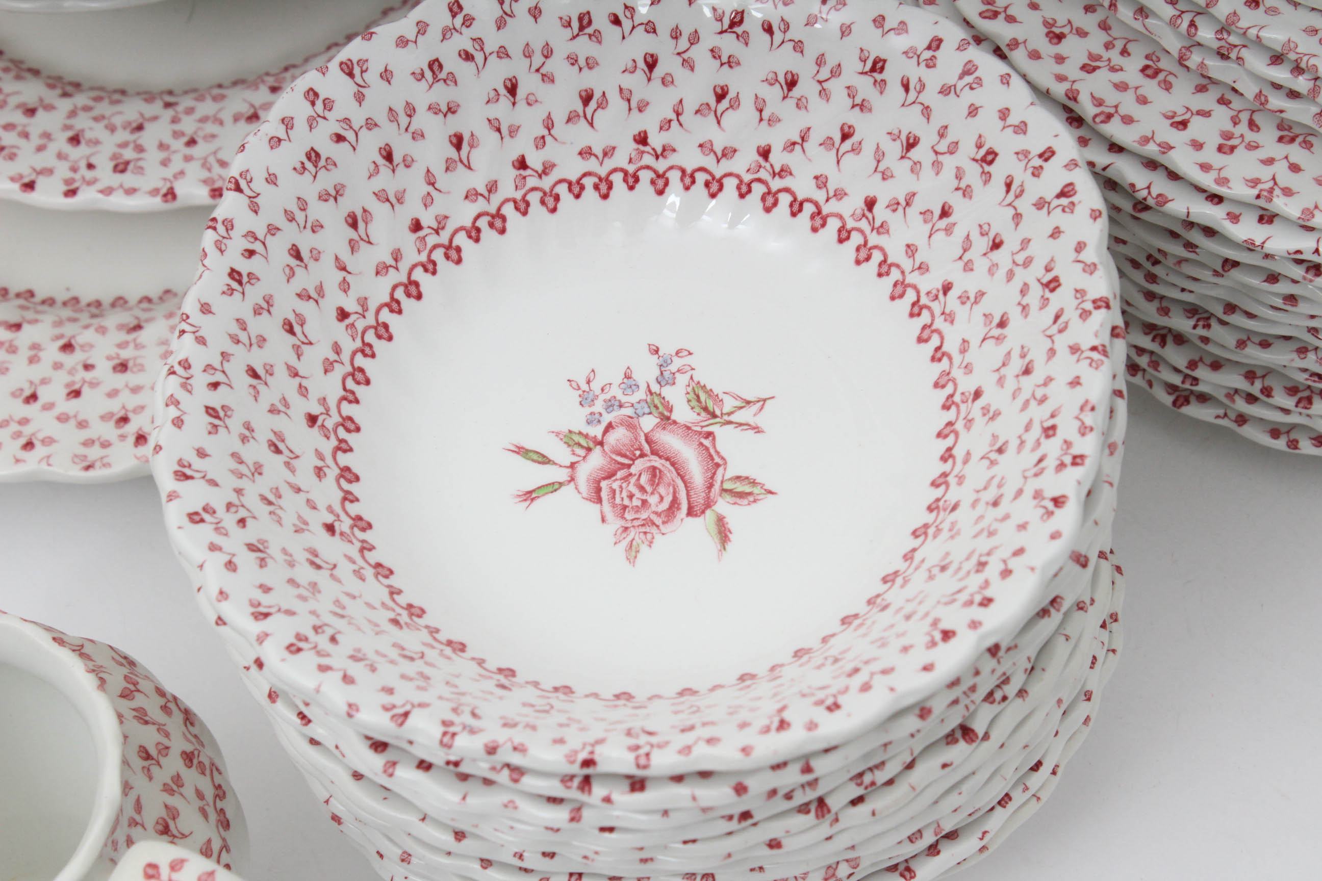 Johnson Bros "Rose Bouquet" Ironstone China Set