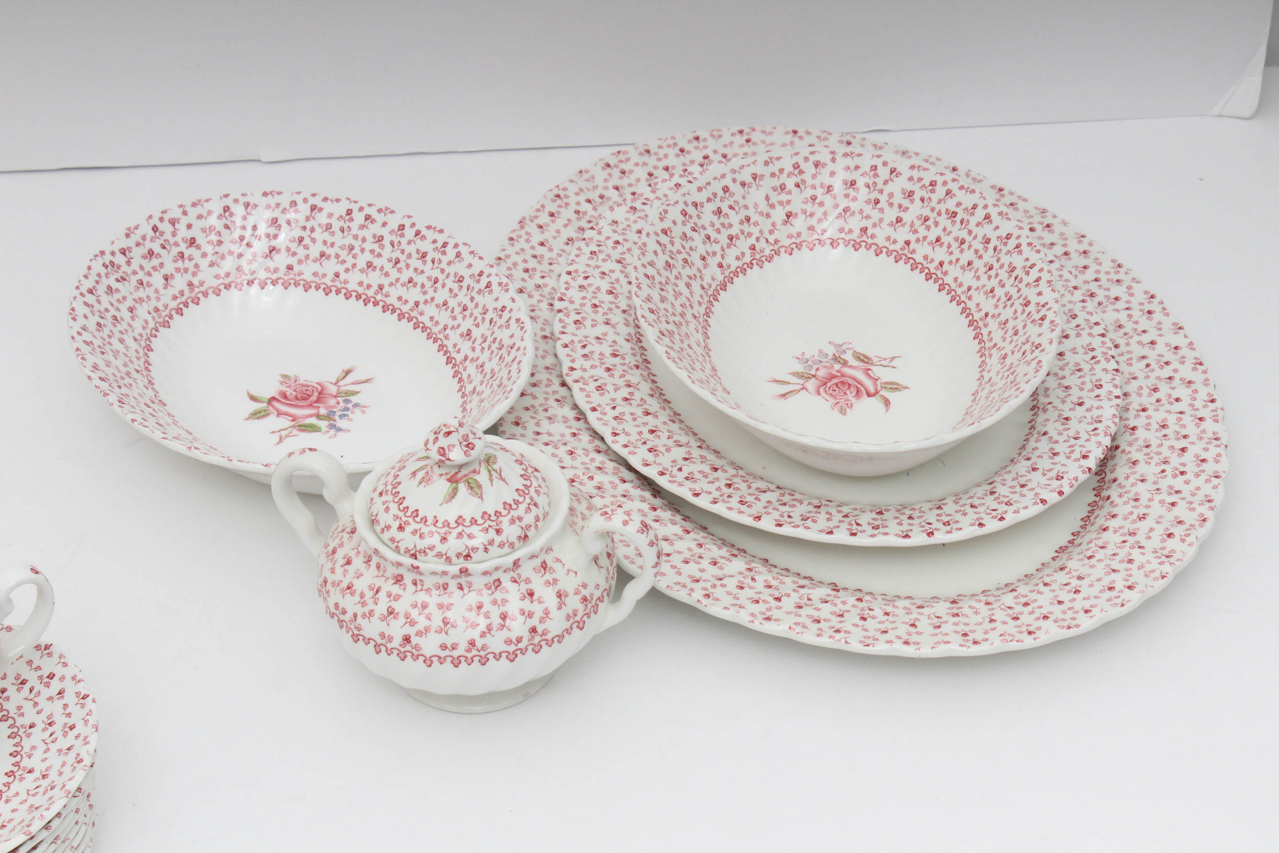 Johnson Bros "Rose Bouquet" Ironstone China Set