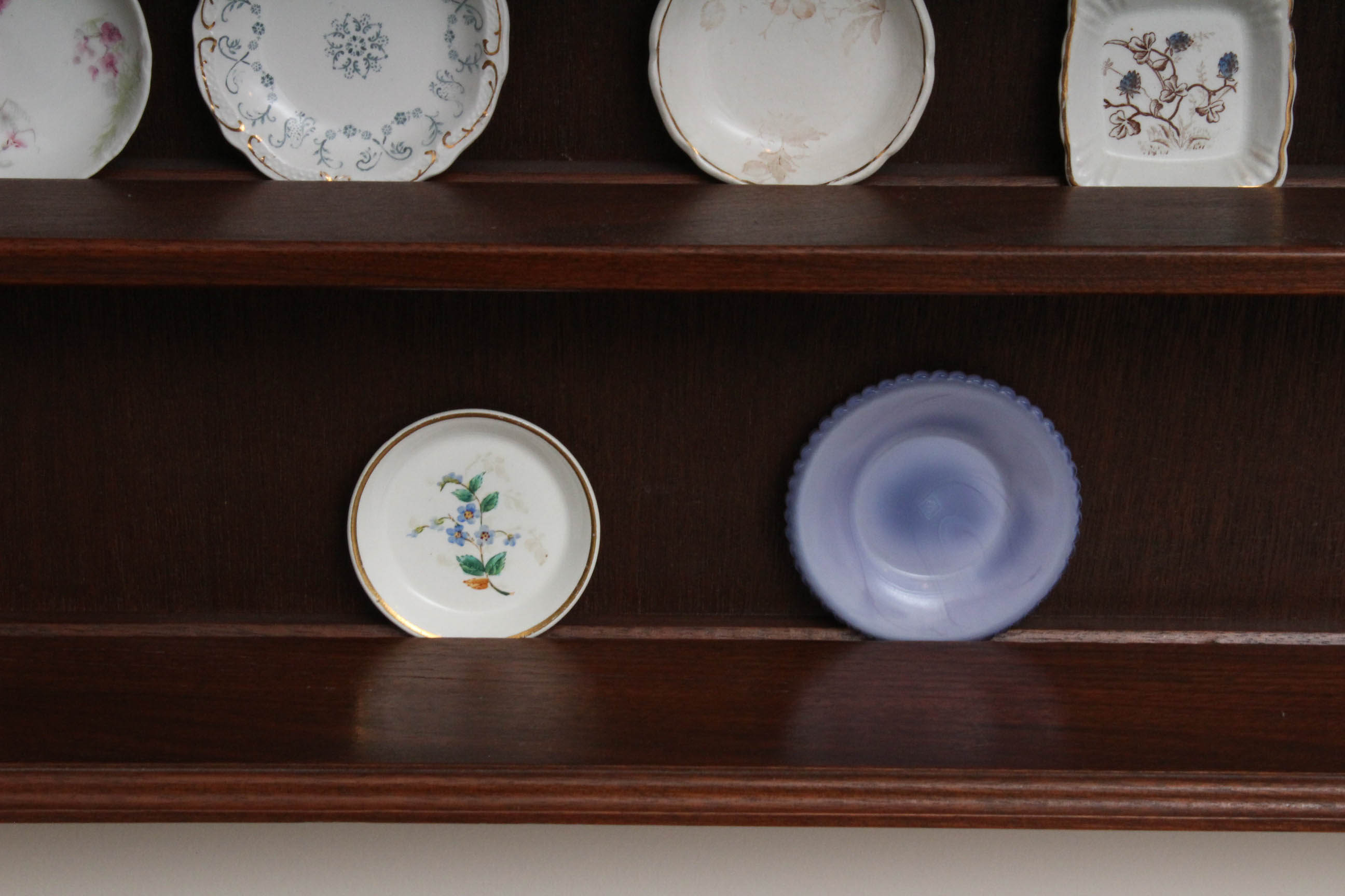 Porcelain Butter Pat Collection with Custom Built Display