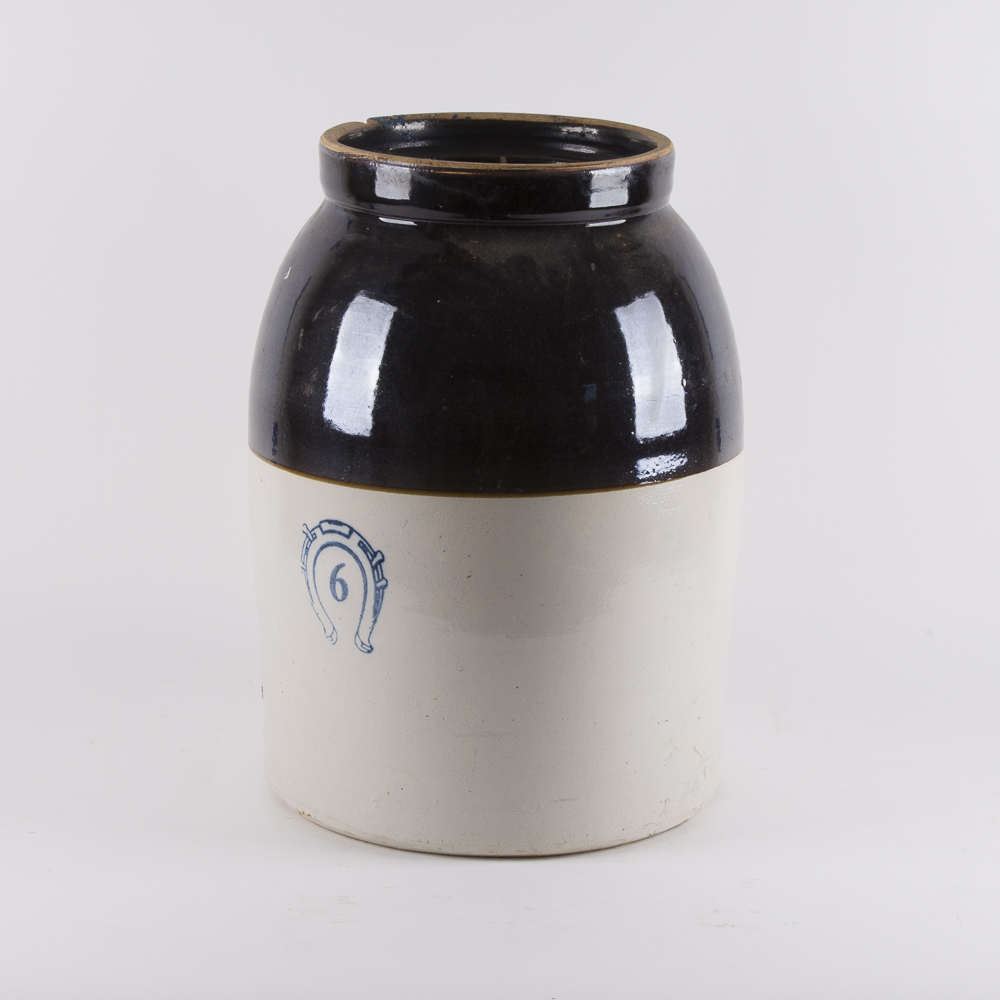 Macomb "6" Pottery Crock