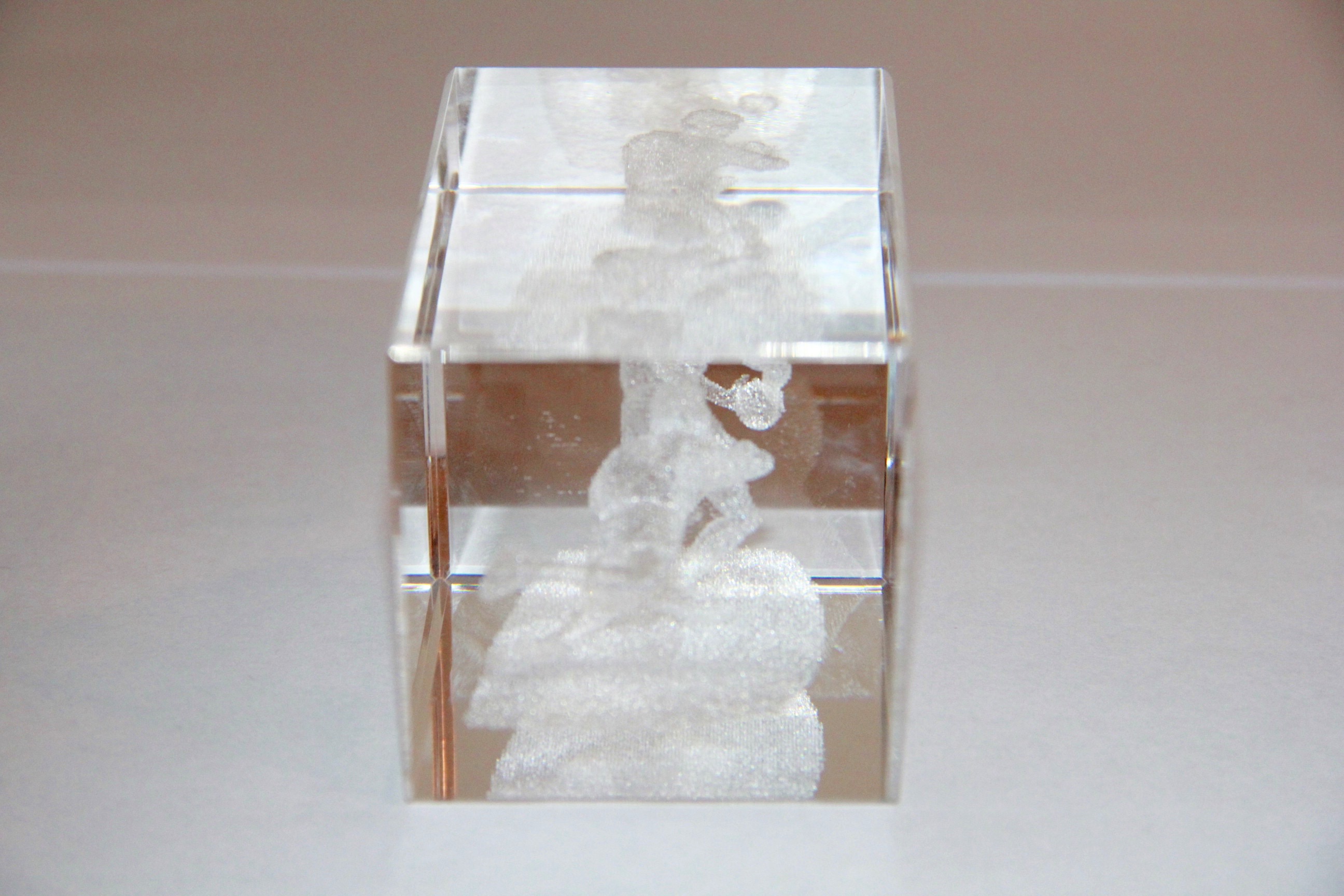 Pair of Sports Themed Lucite Paperweights