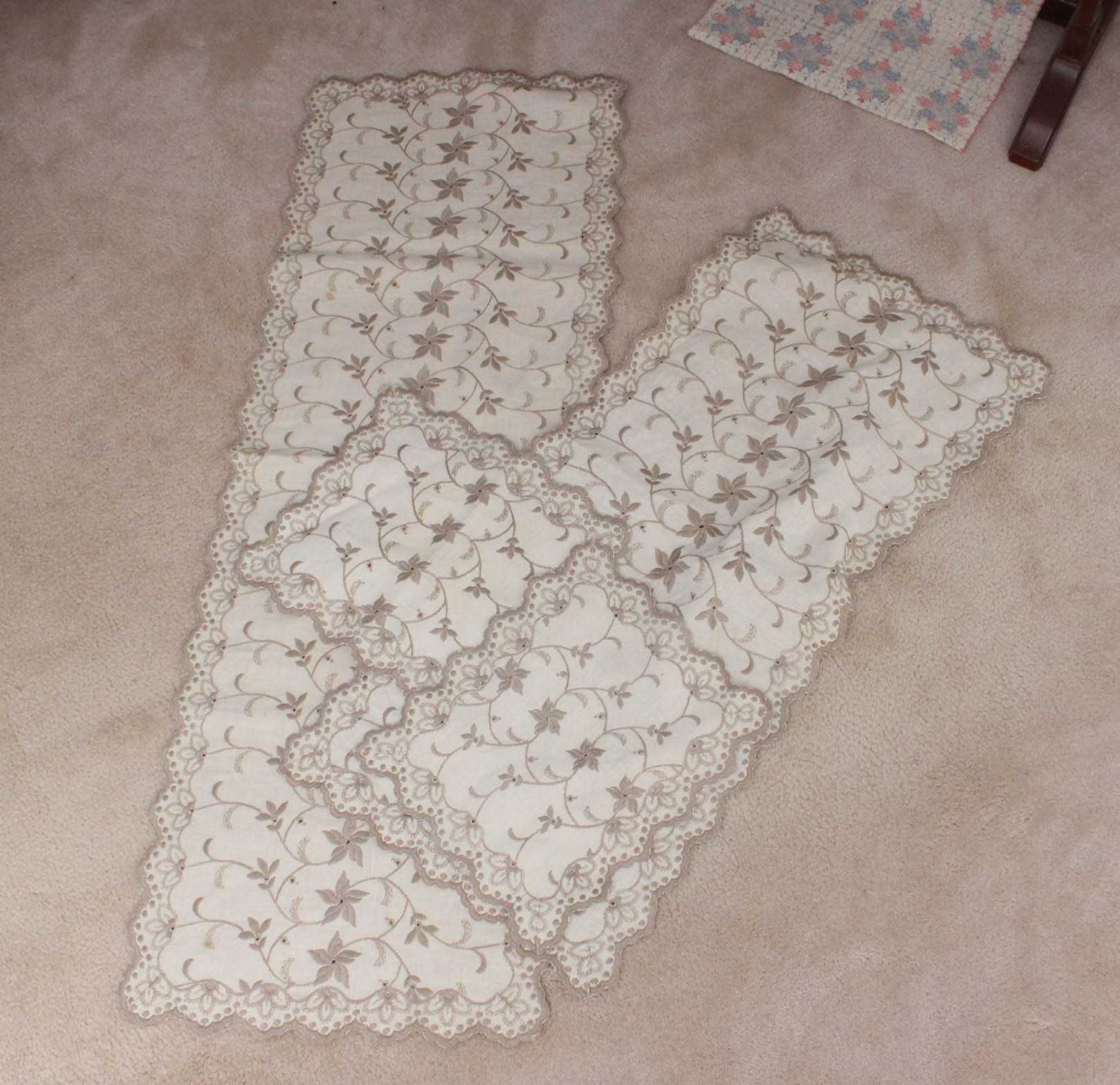 Vintage Handcrafted Wooden Quilt Rack