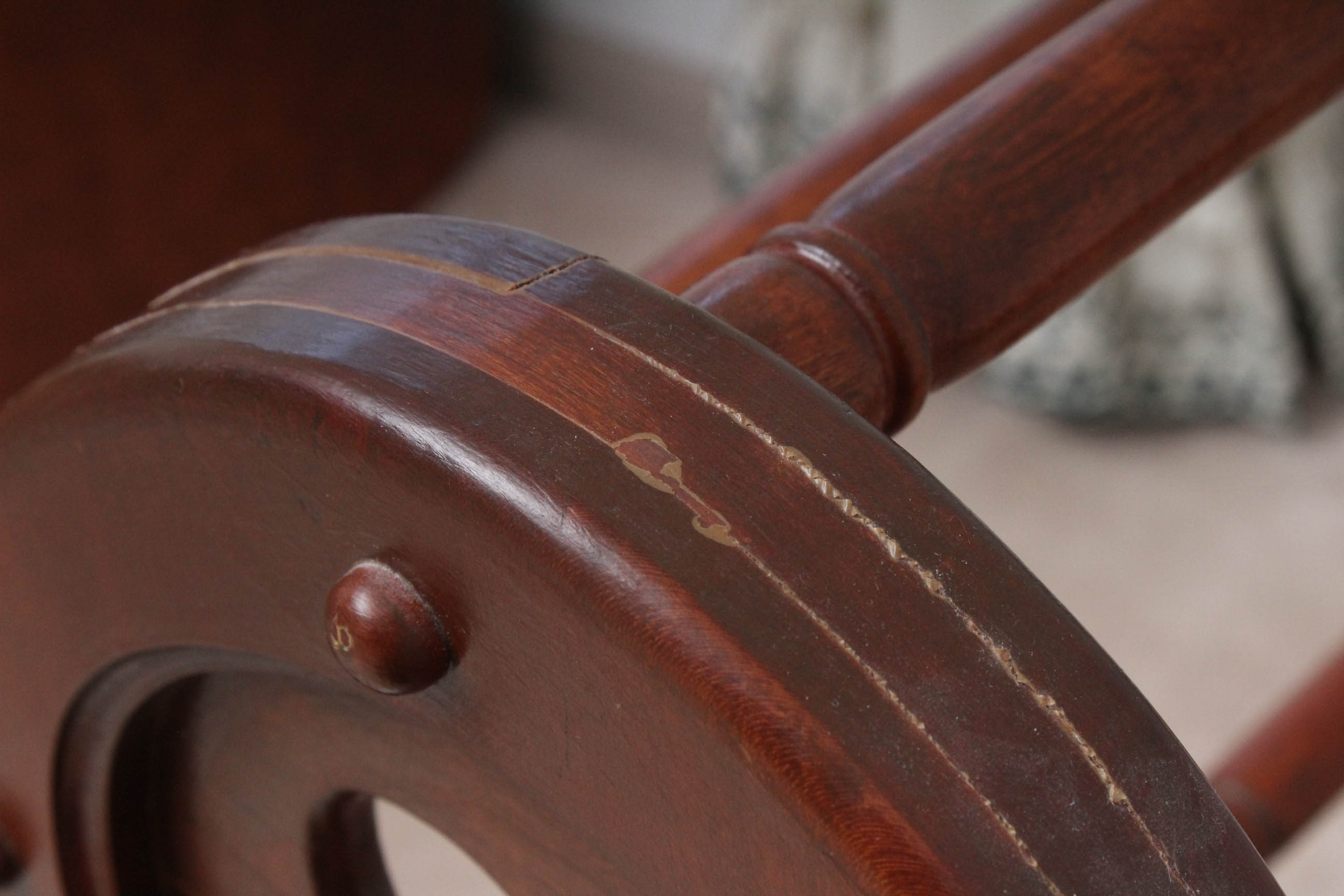 Vintage Handcrafted Wooden Quilt Rack