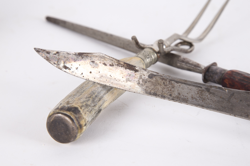 Antler Handled Meat Carving Tools Including Anton Wingen Jr.