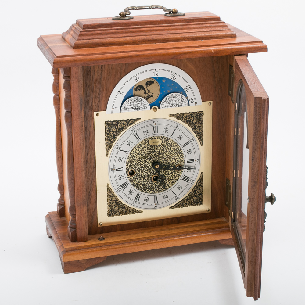 Emperor Moonphase Mantle Clock