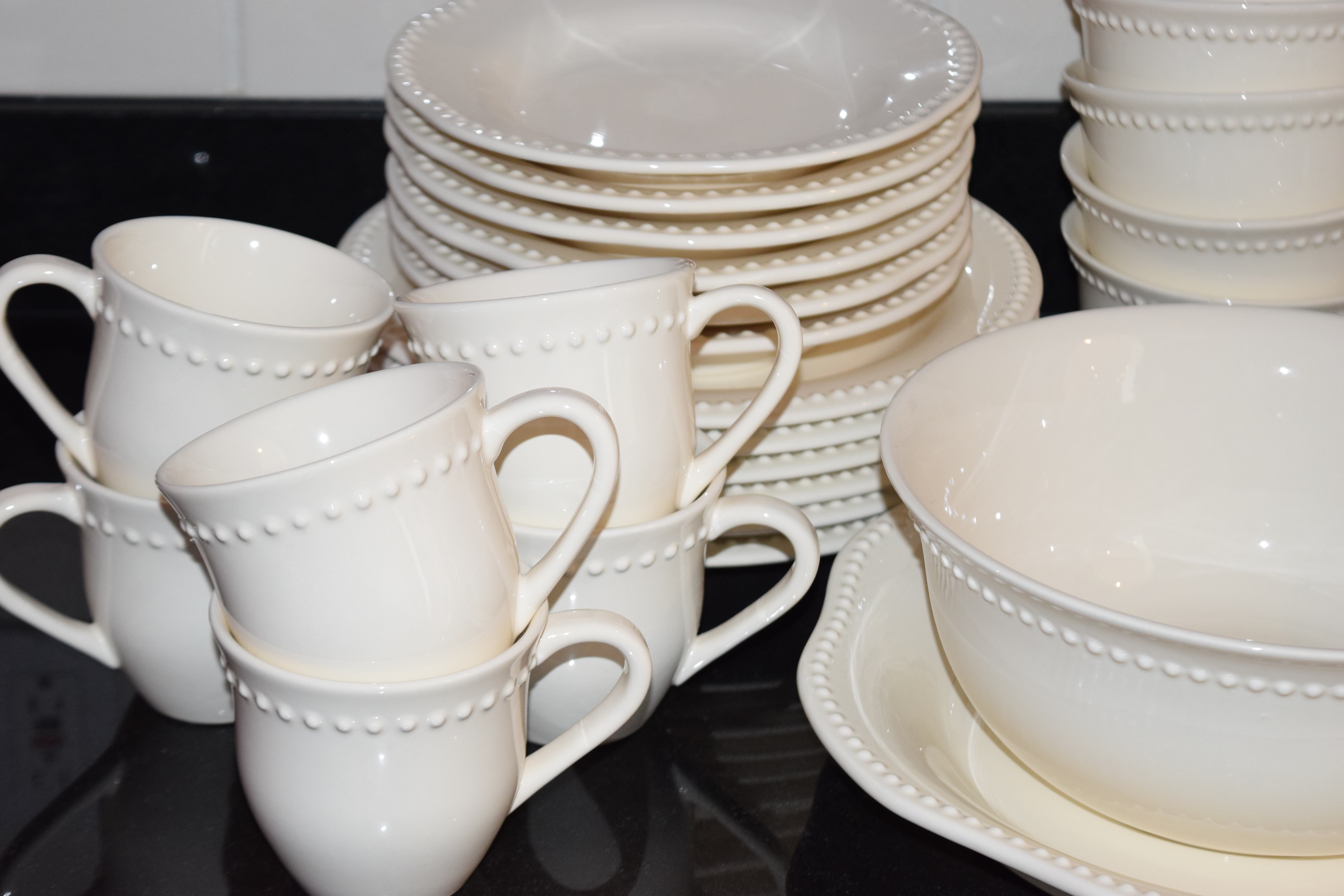 Pottery Barn "Emma" Dinnerware in Ivory