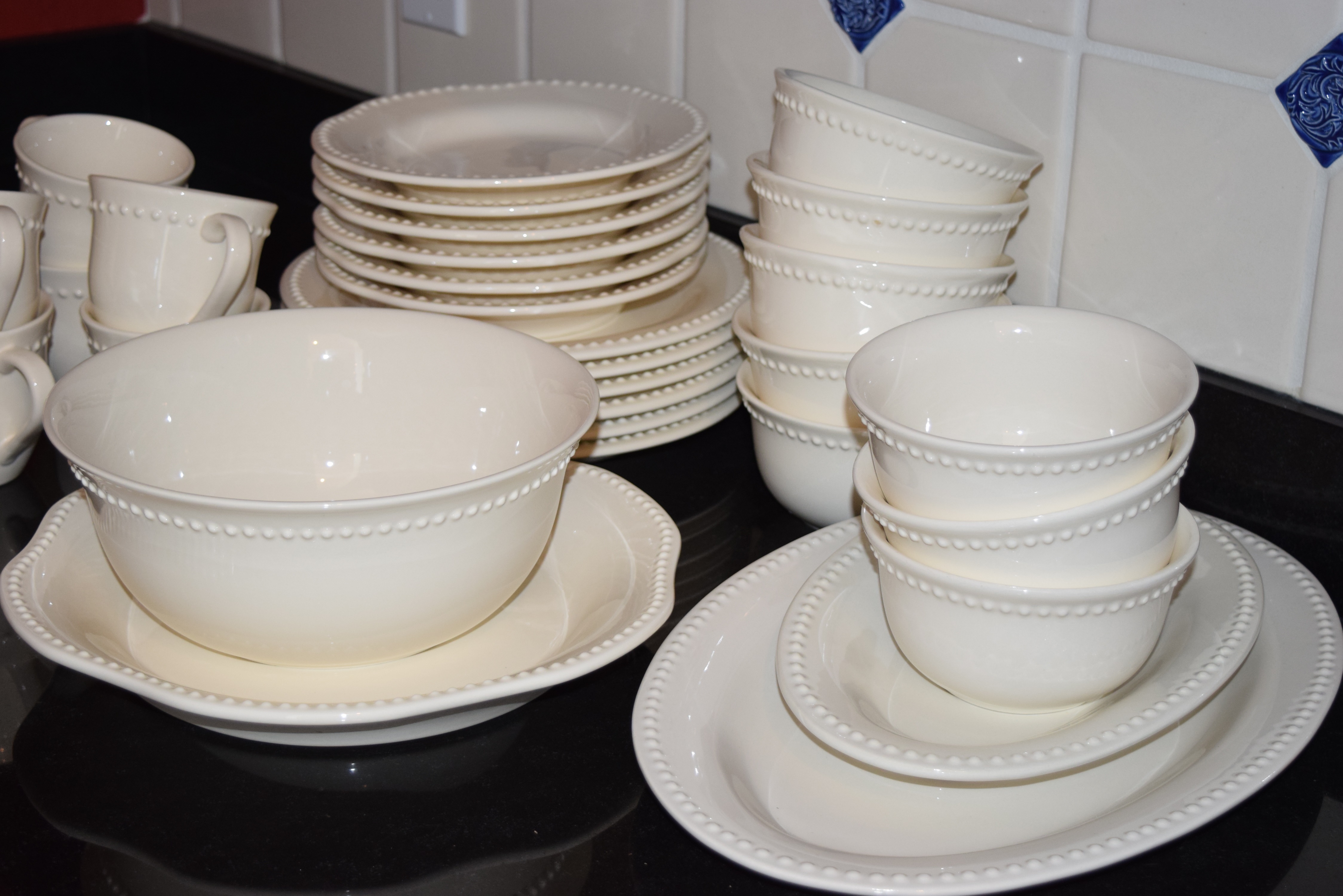 Pottery Barn "Emma" Dinnerware in Ivory