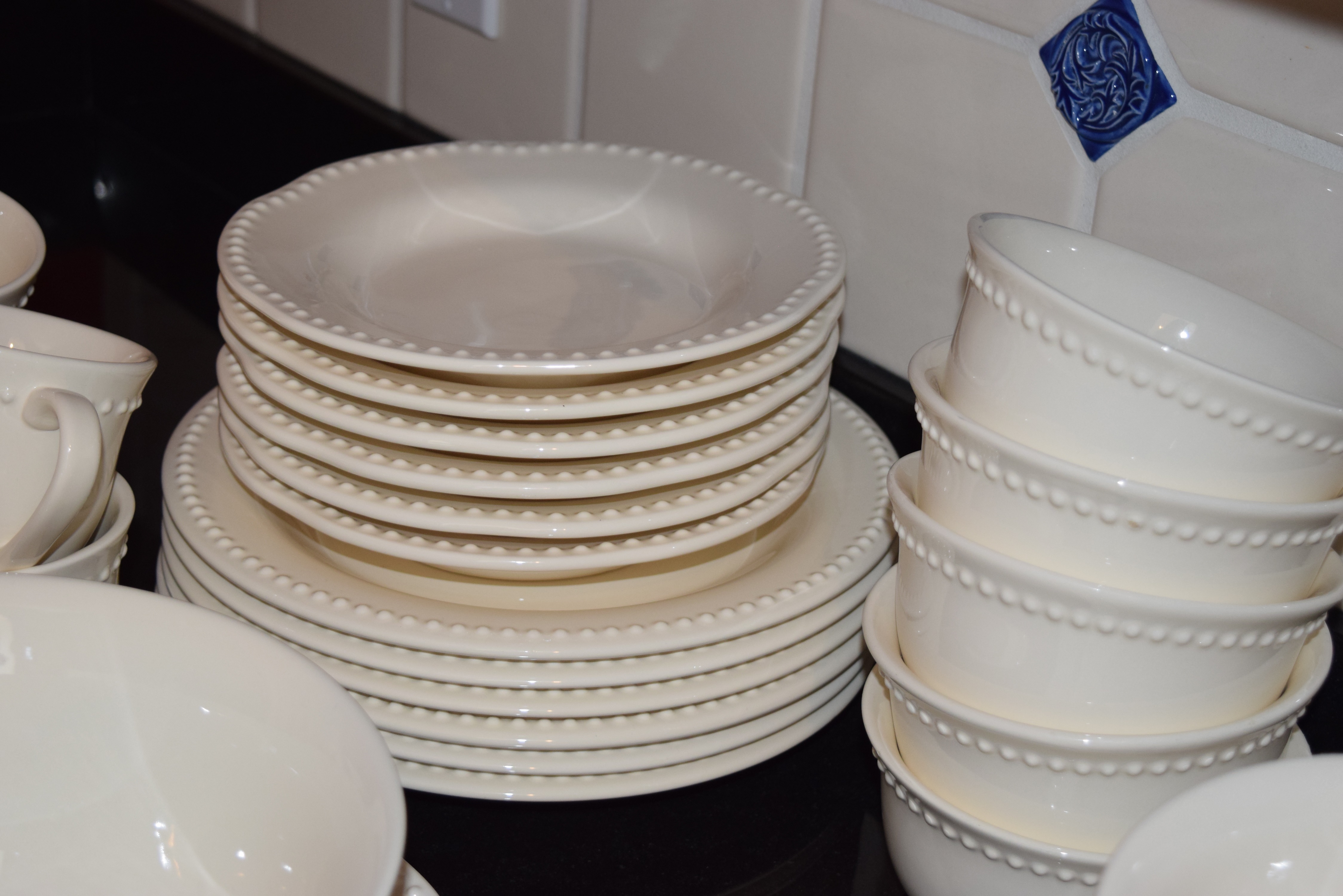 Pottery Barn "Emma" Dinnerware in Ivory