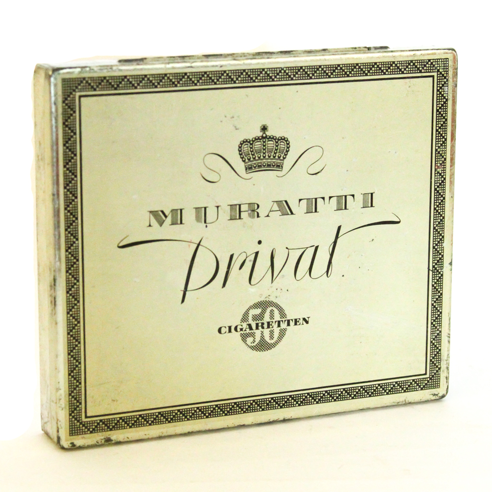 Circa 1930 Muratti Privat Cigarette Tin