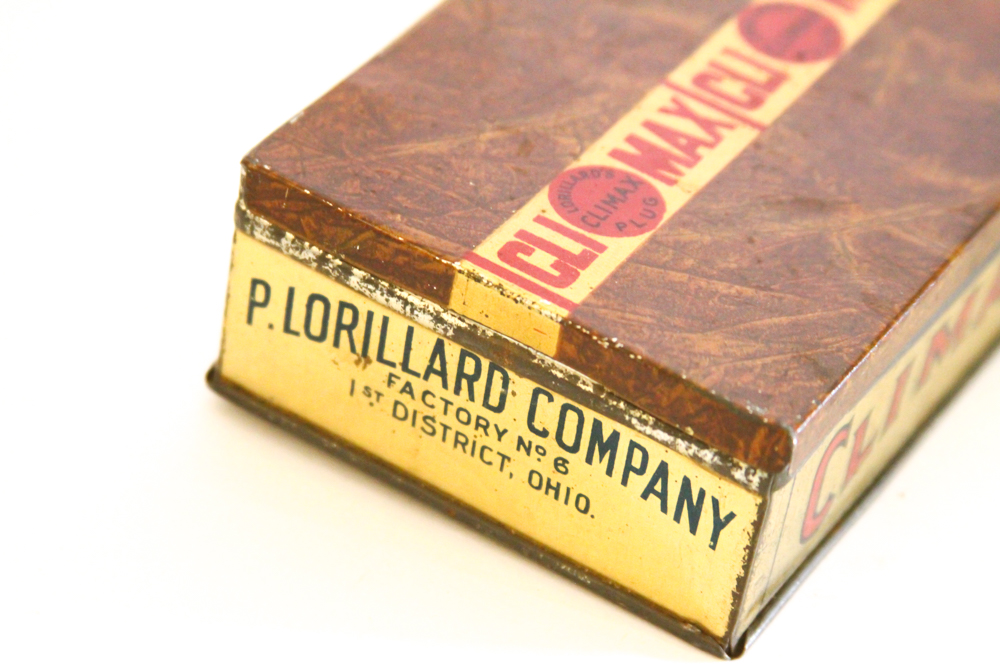 Vintage P. Lorillard Co. ClimaxTobacco Plugs Tin