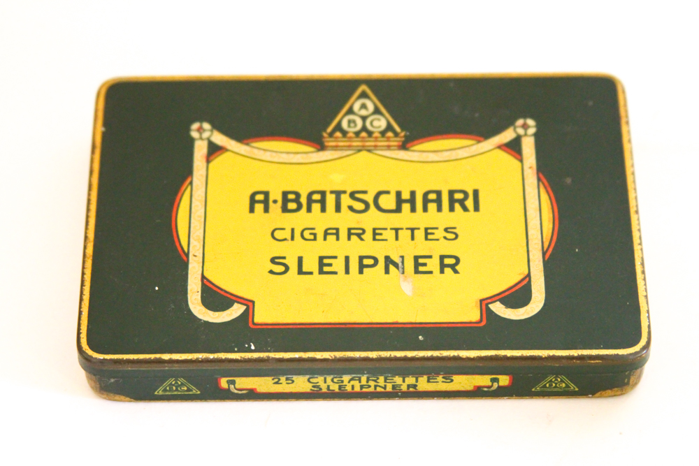 Circa 1930 Cigarette Tins Featuring A. Batschari Cigarettes Brand