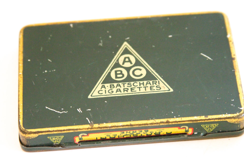 Circa 1930 Cigarette Tins Featuring A. Batschari Cigarettes Brand