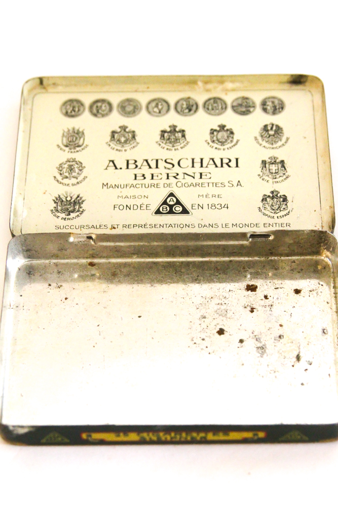 Circa 1930 Cigarette Tins Featuring A. Batschari Cigarettes Brand