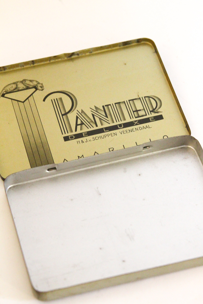 Circa 1920s "Panter De Luxe" Cigarette Tin