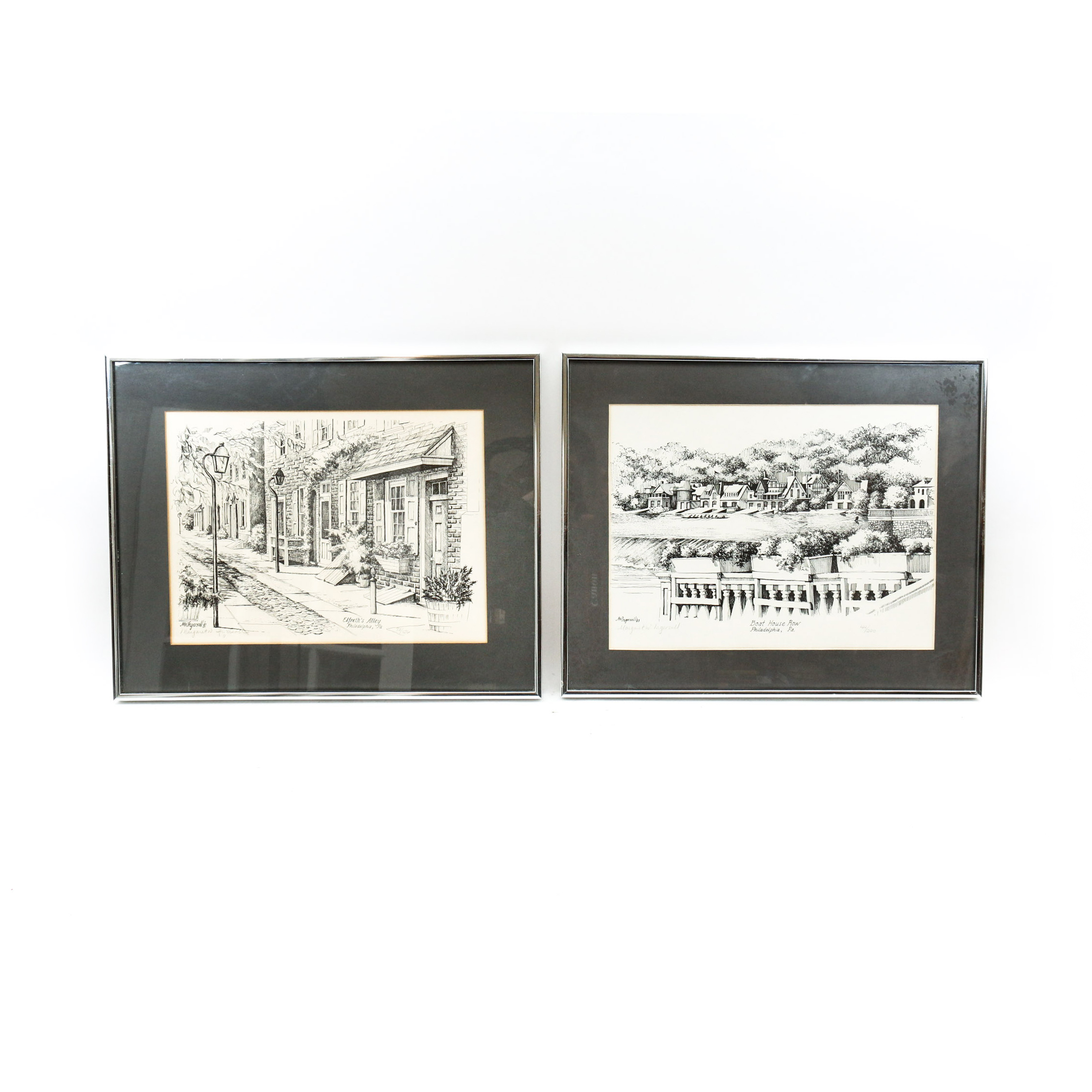 Two Vintage Margaret Ingersoll Philadelphia Lithographs