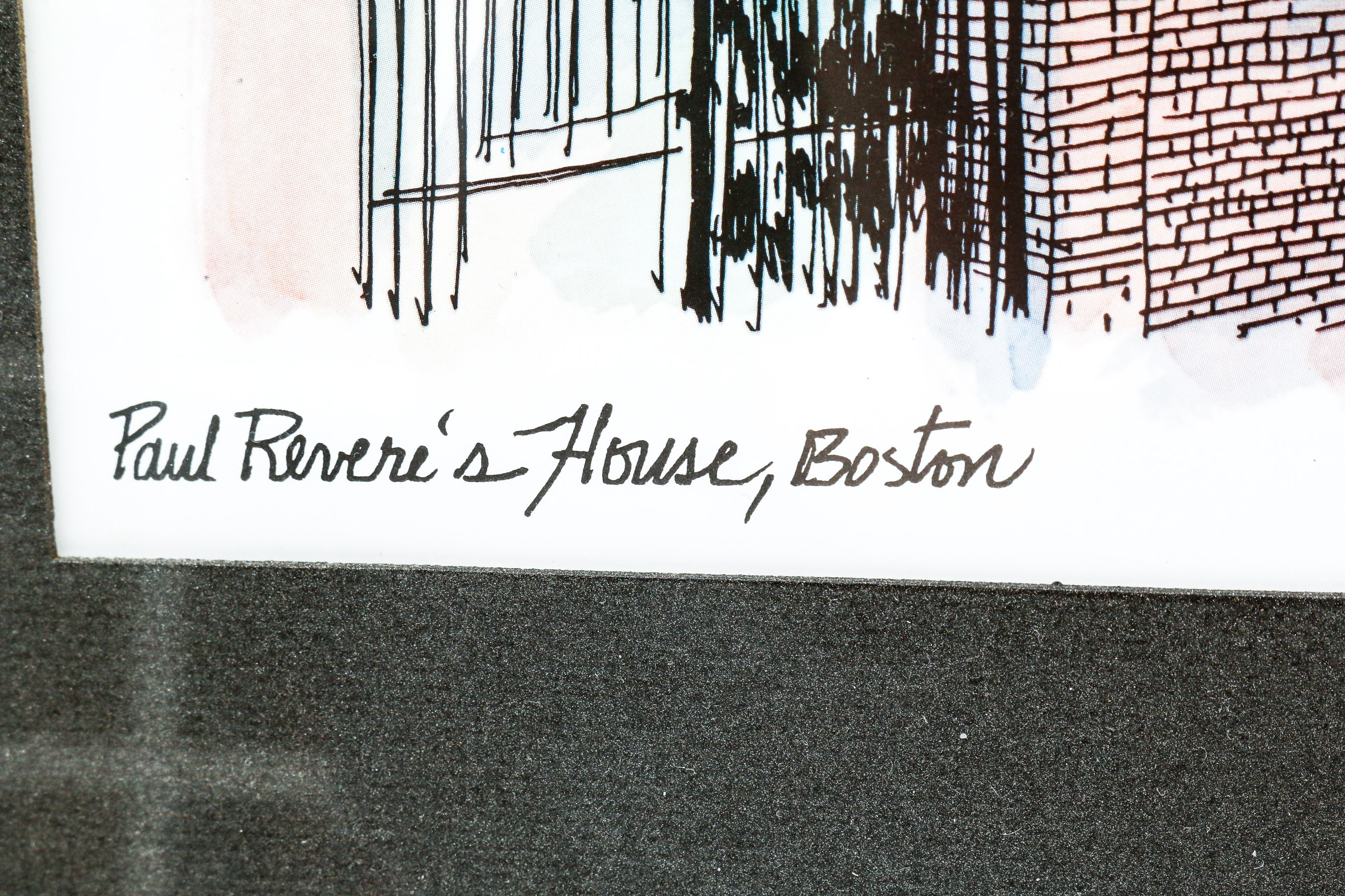 R.E. Kennedy Offset Lithograph "Paul Revere's House Boston"