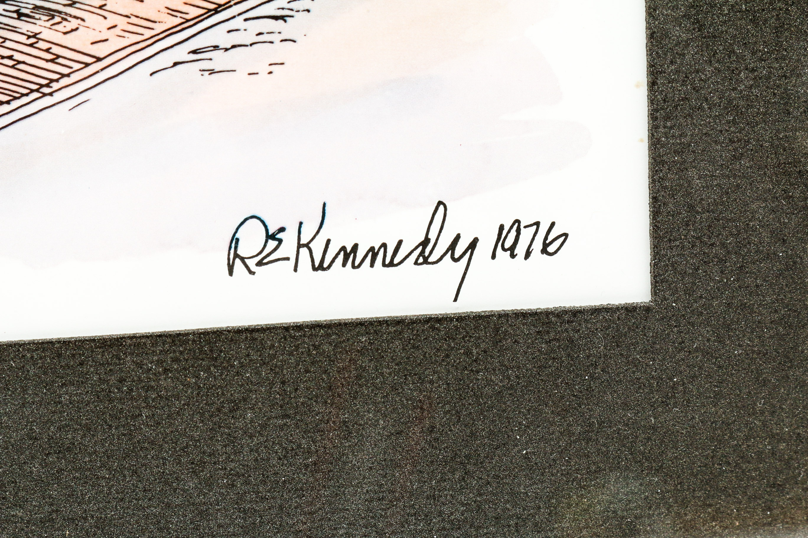 R.E. Kennedy Offset Lithograph "Paul Revere's House Boston"