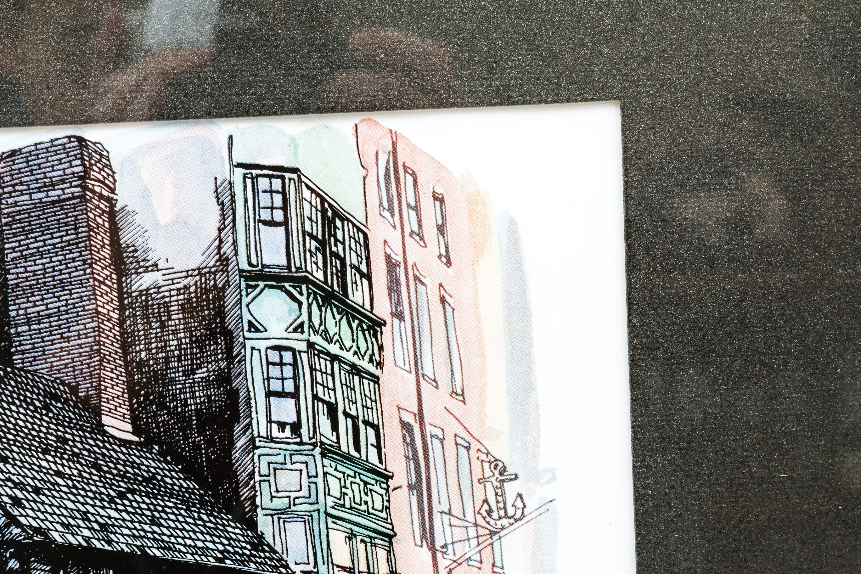 R.E. Kennedy Offset Lithograph "Paul Revere's House Boston"