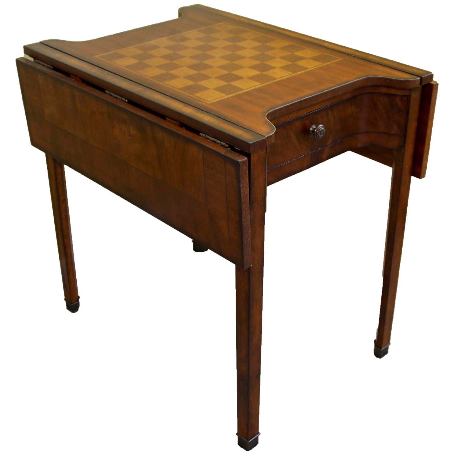 Magnussen Home  Drop Leafg Game Table and A Pair of Castilian Armchairs