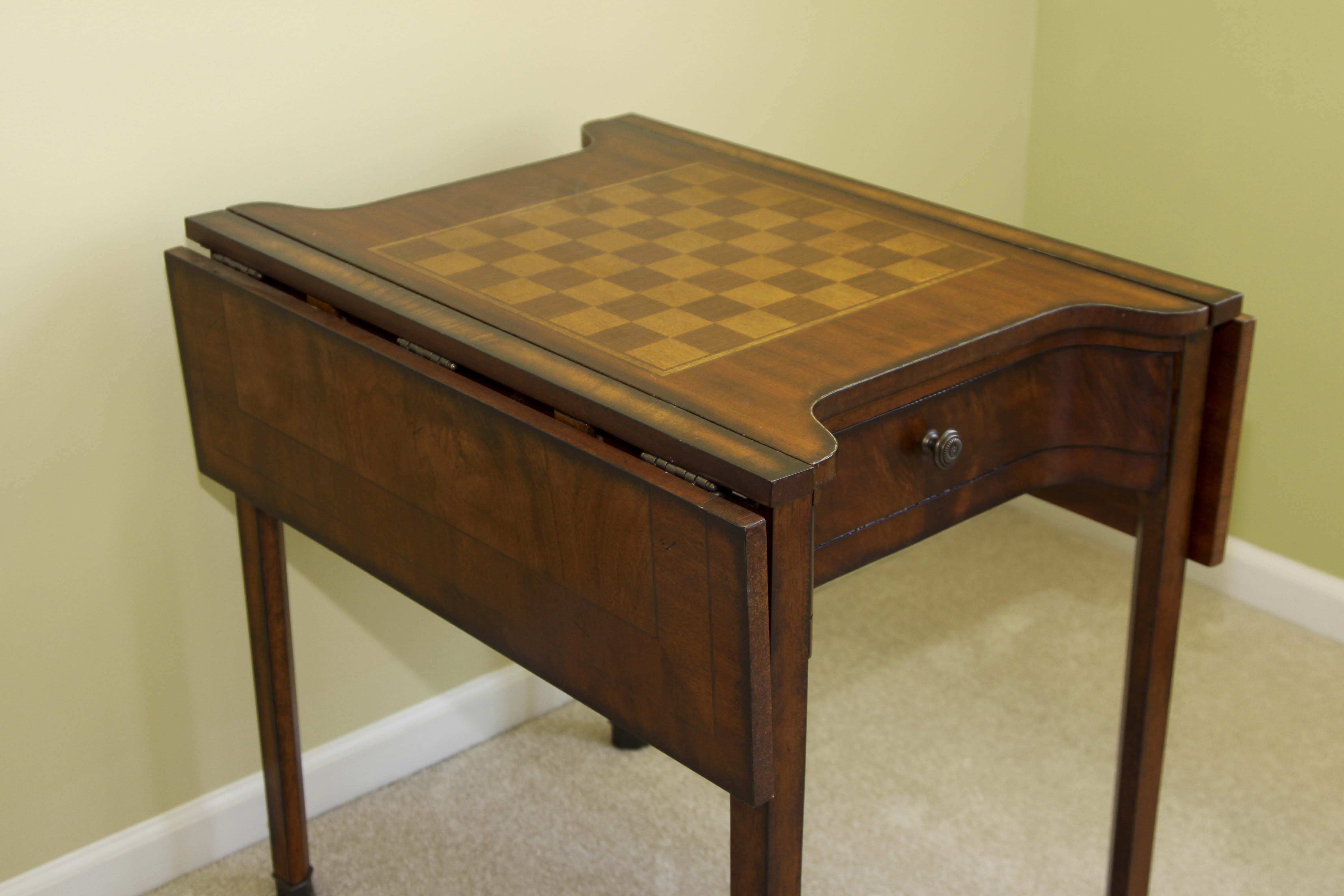 Magnussen Home  Drop Leafg Game Table and A Pair of Castilian Armchairs