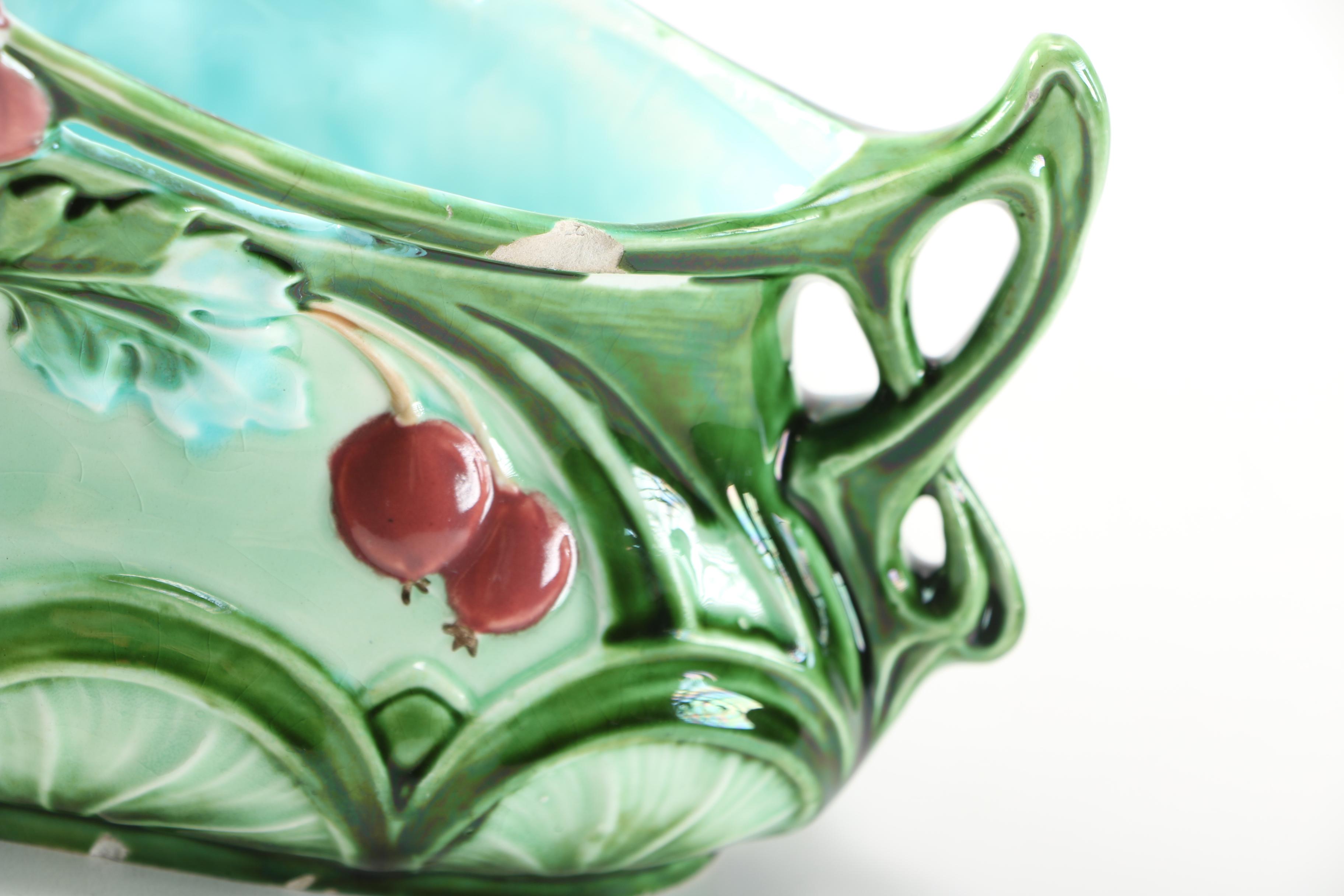 Pair of Majolica Decorative Dishes