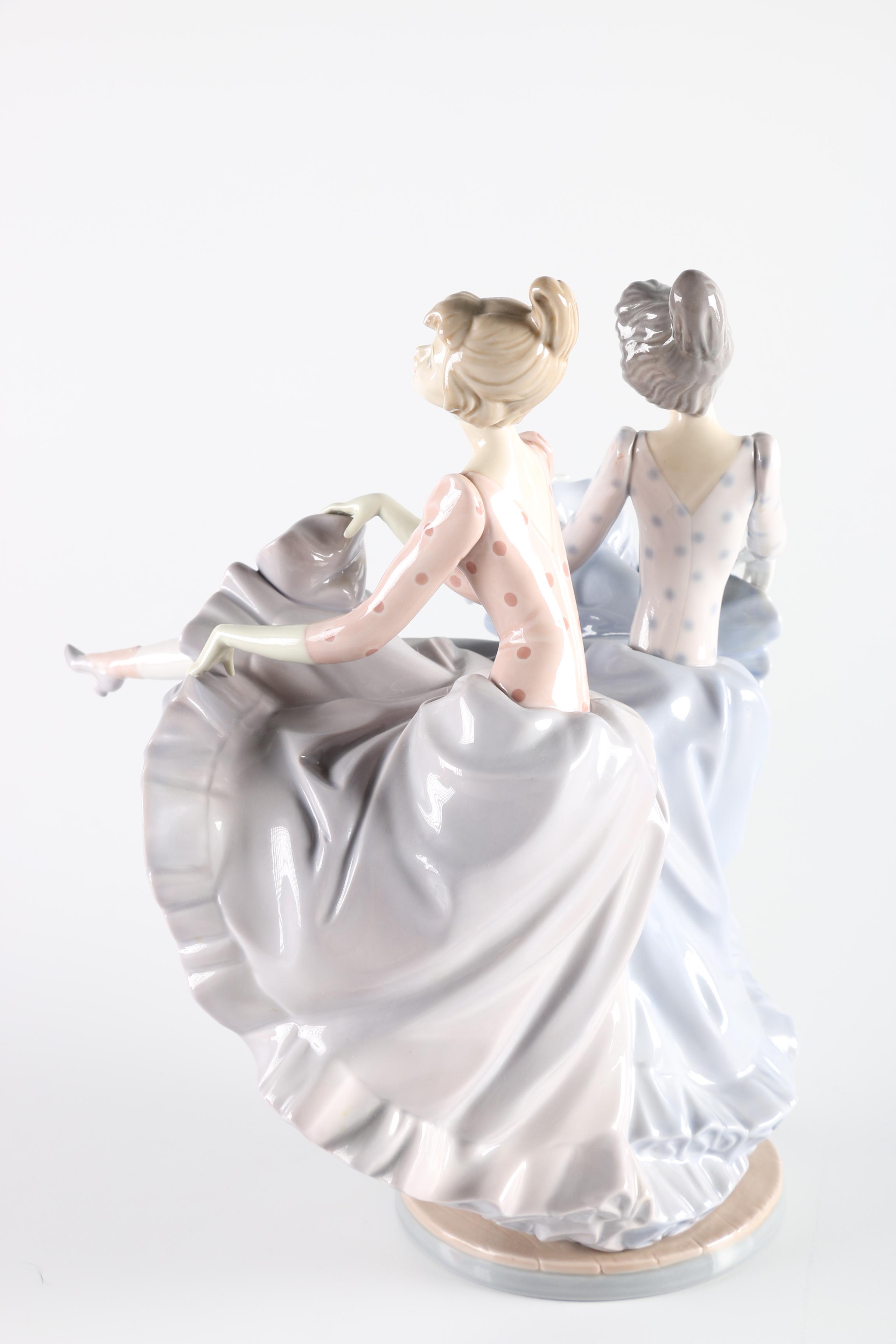 1985 Lladró Porcelain Figurine of Two Girls Dancing