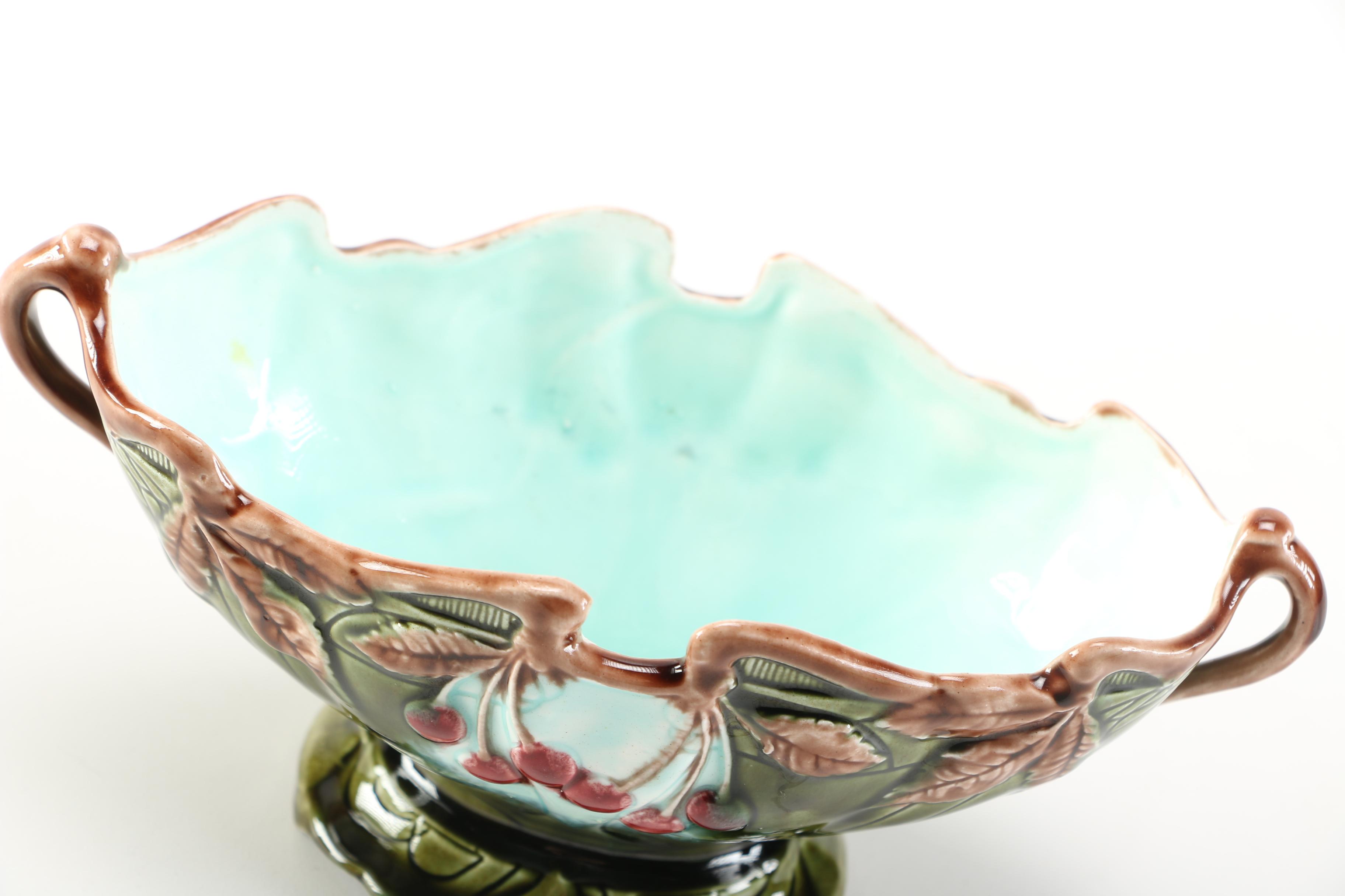 Pair of Majolica Decorative Dishes