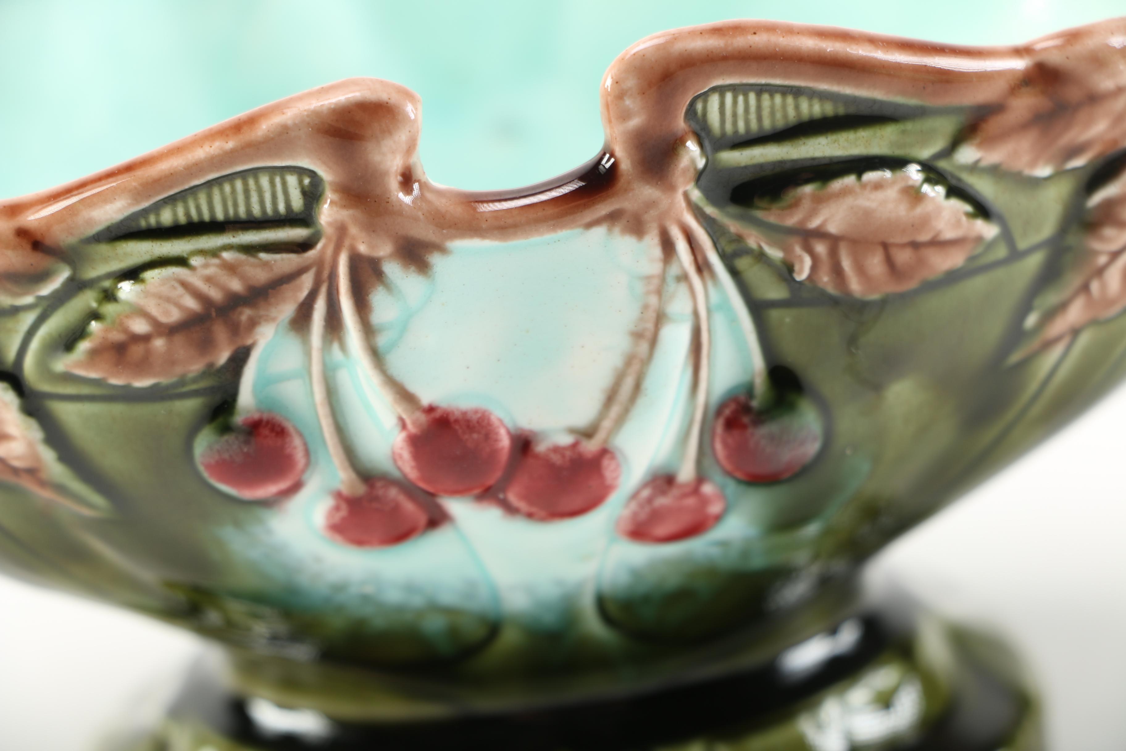 Pair of Majolica Decorative Dishes