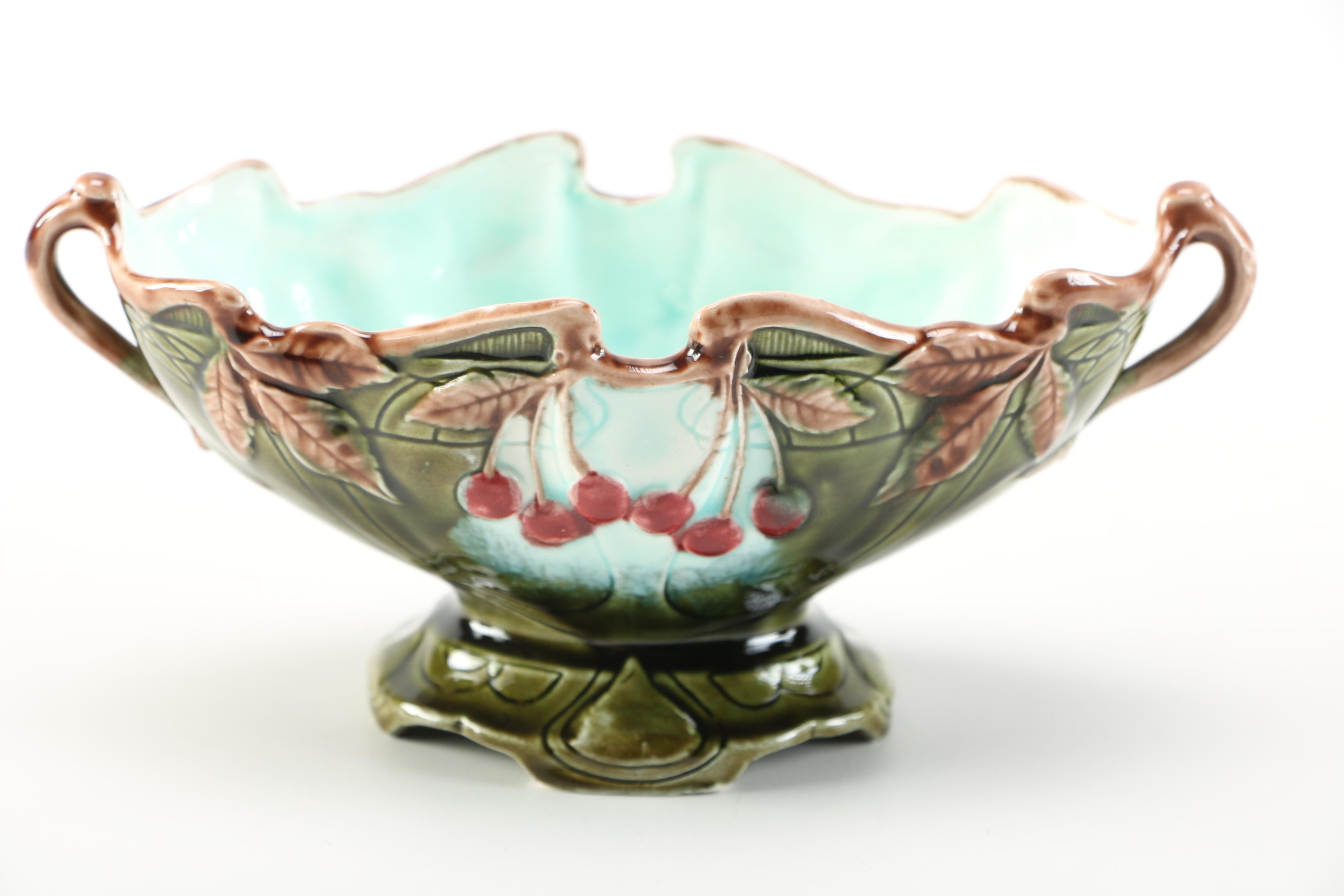 Pair of Majolica Decorative Dishes