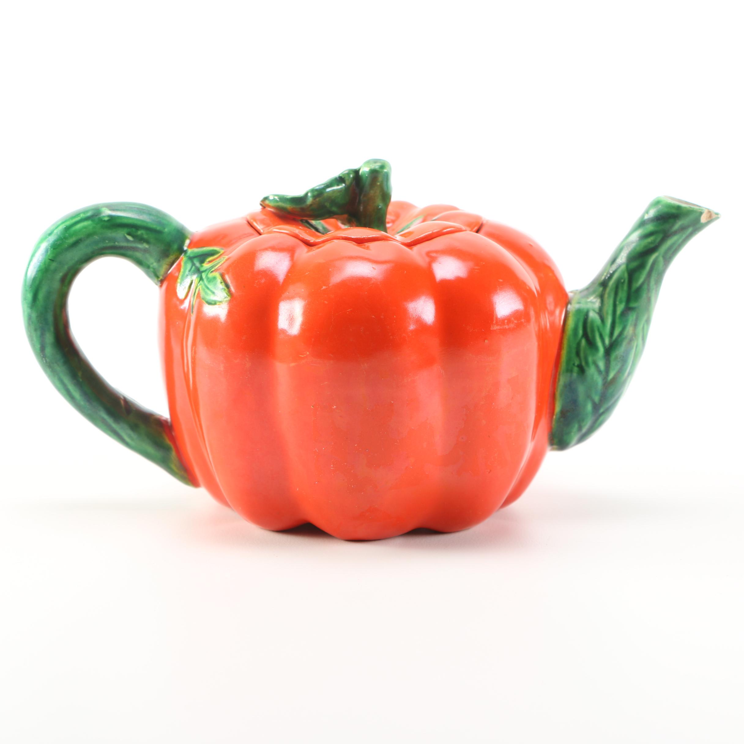 Vintage Ceramic "Tomato" Teapot