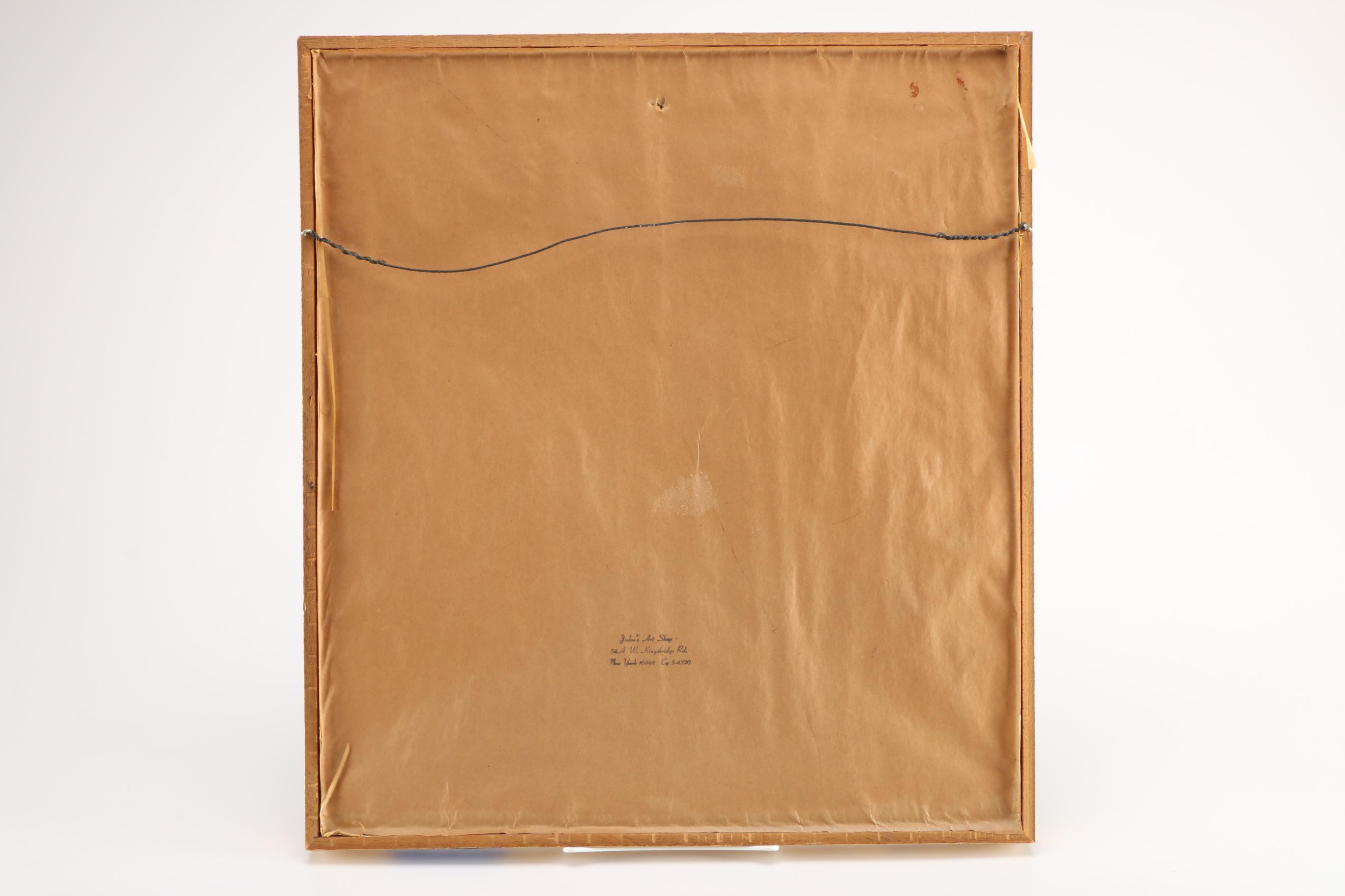 Gouache on Canvas of Men and Horse