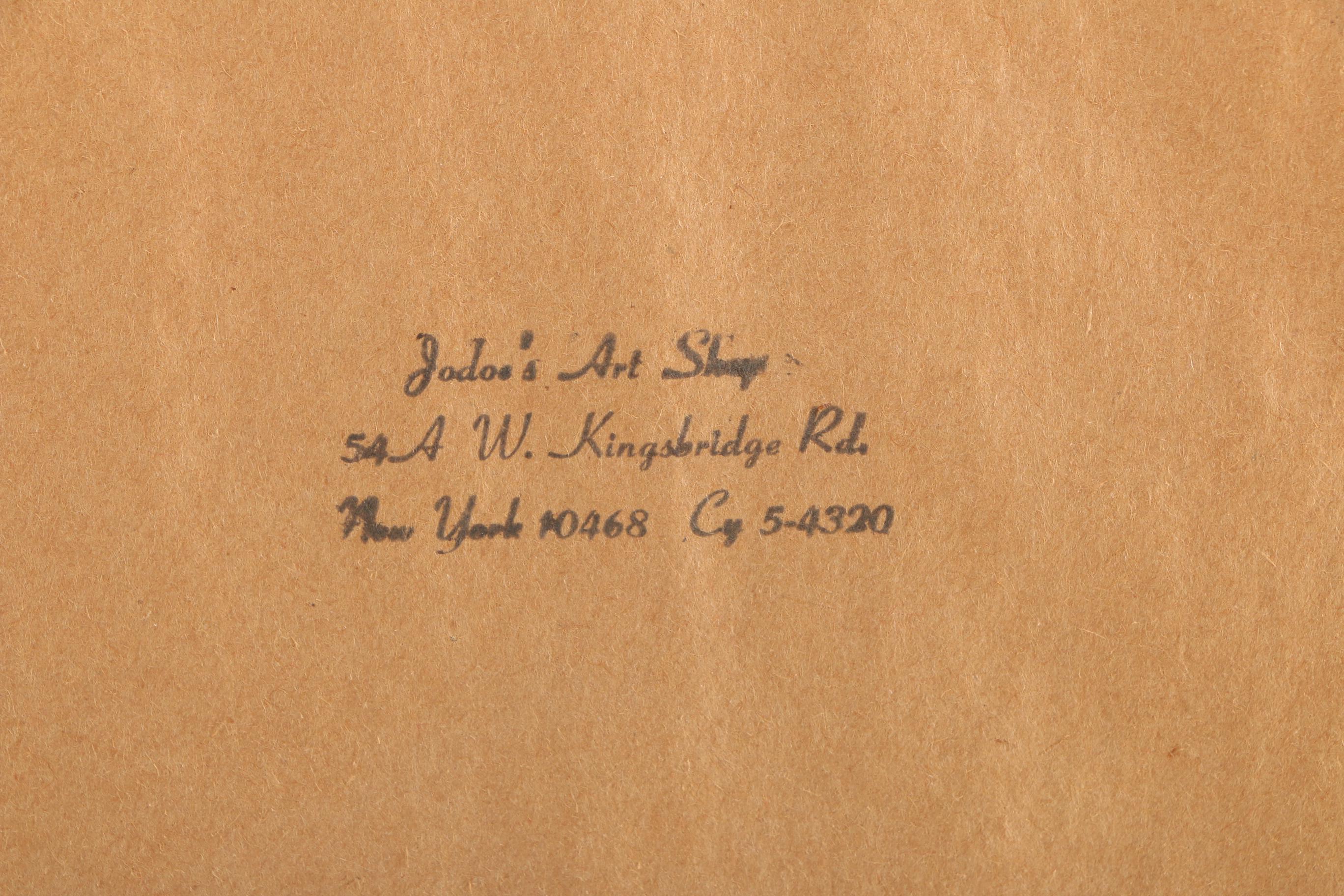 Gouache on Canvas of Men and Horse