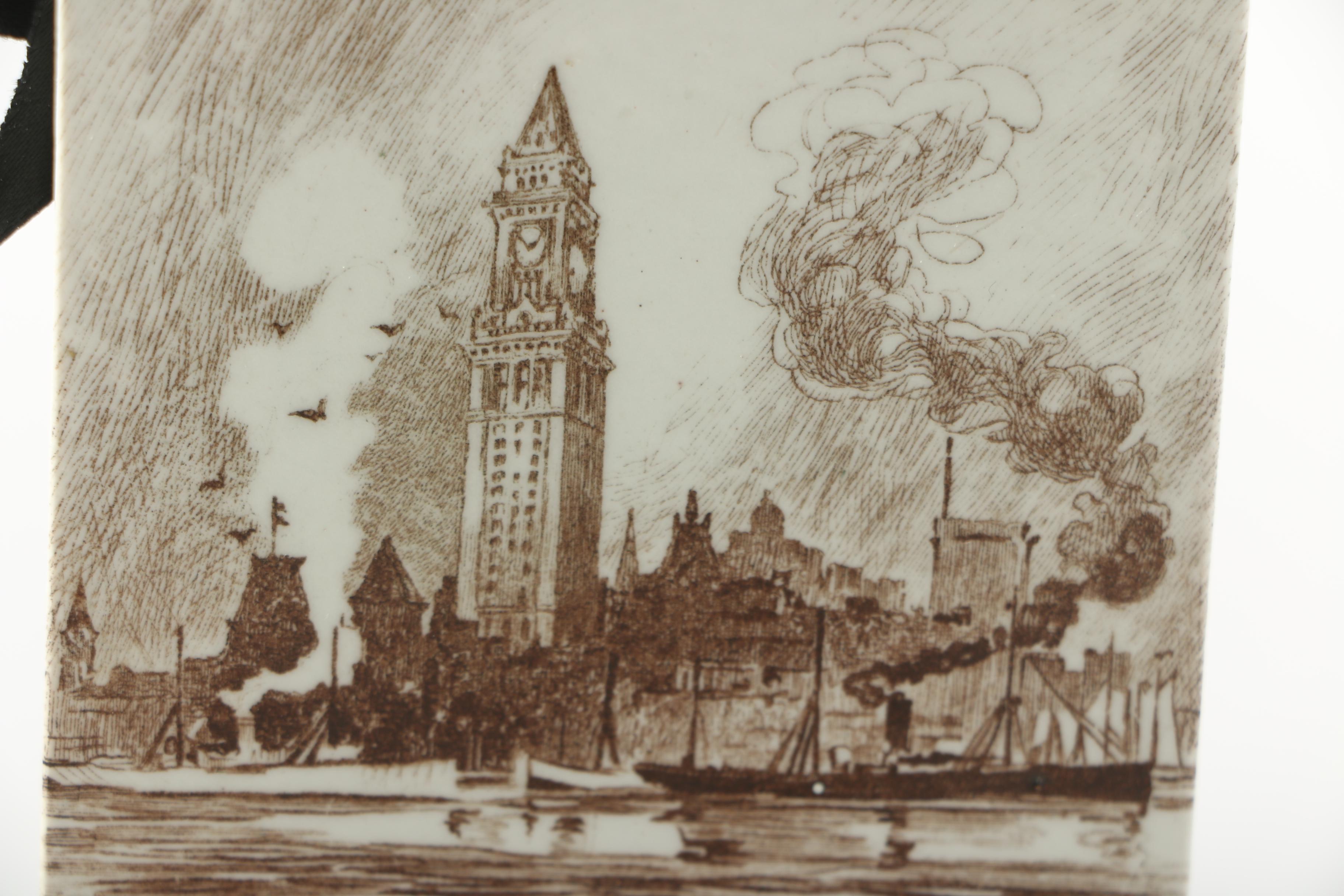 Antique Transfer Printed Tiles Circa 1915