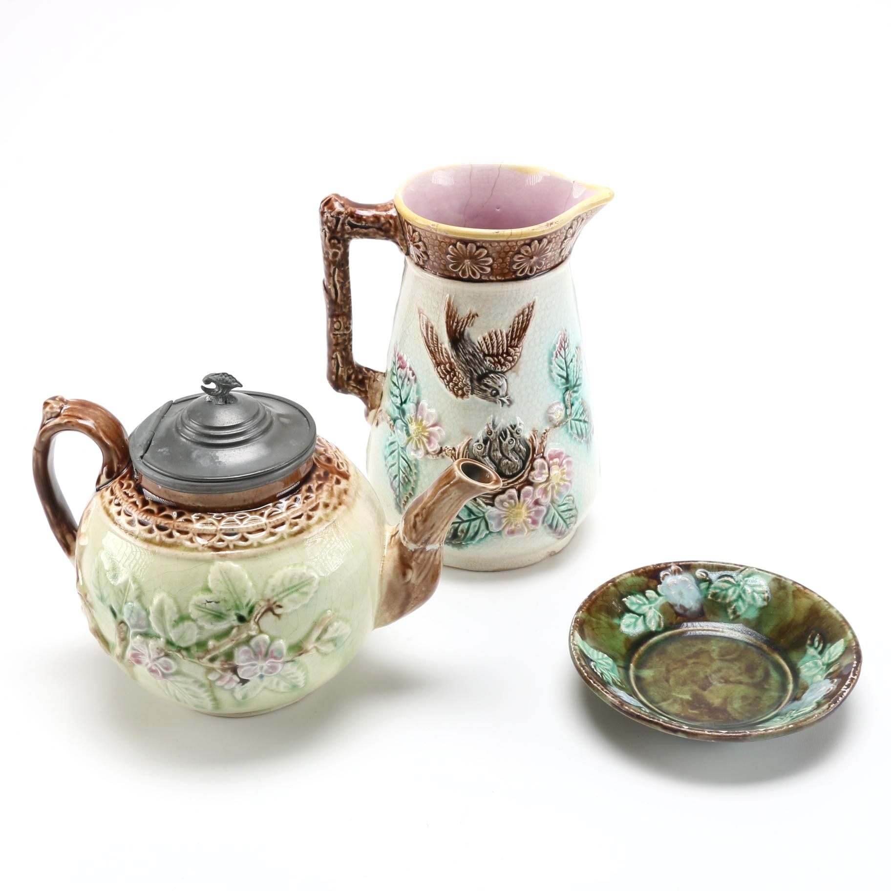English Majolica Tableware