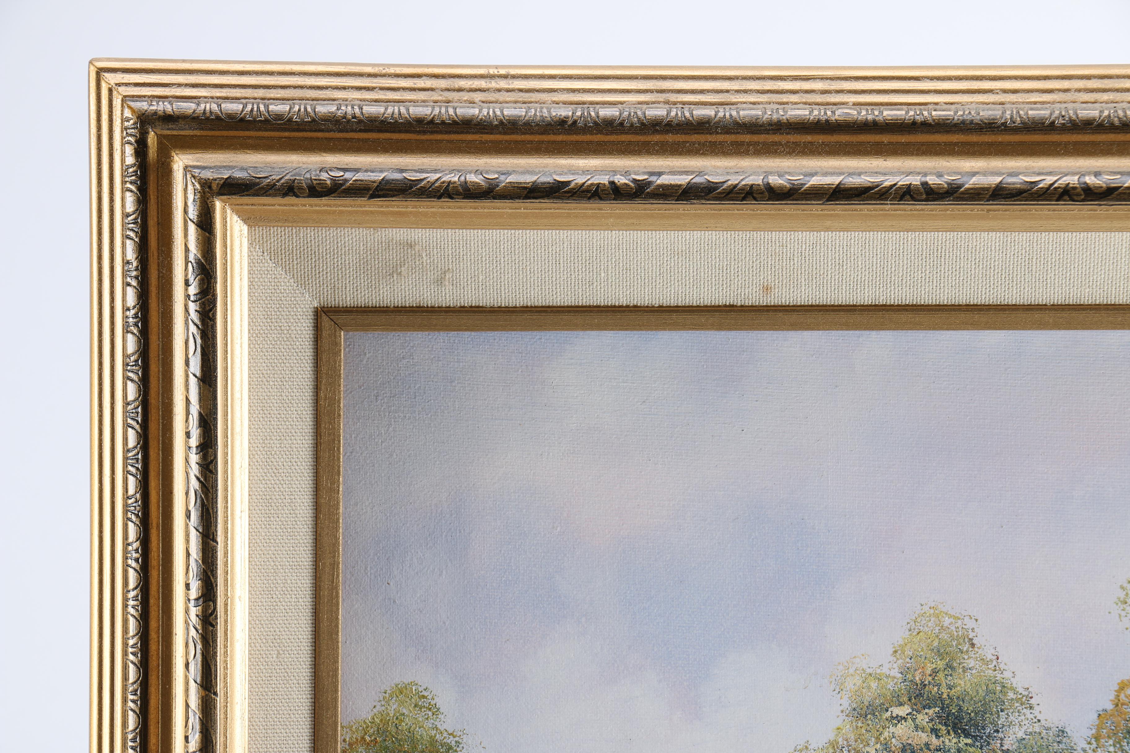 K. Hoskin Signed Original Acrylic Painting of a Cottage