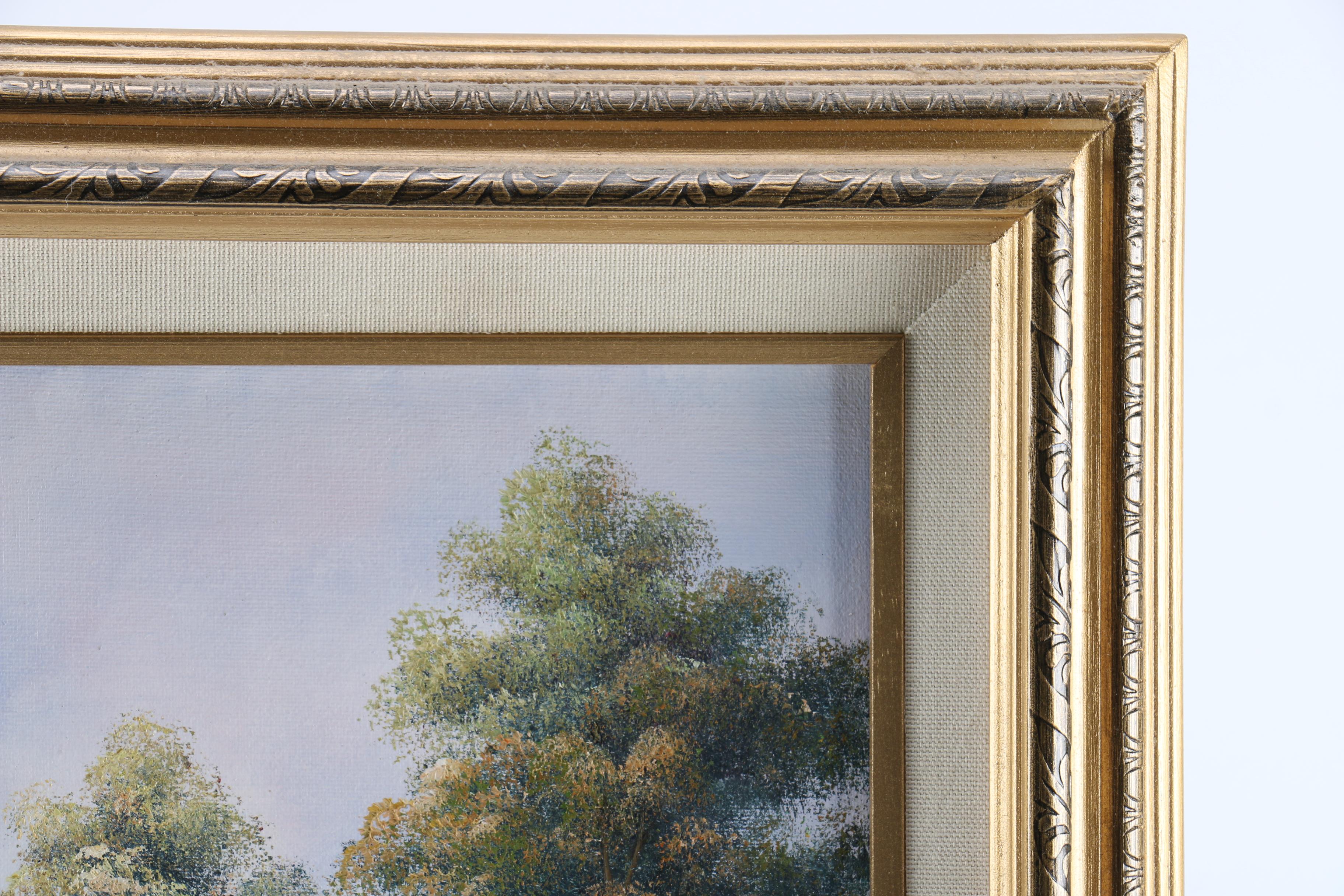 K. Hoskin Signed Original Acrylic Painting of a Cottage