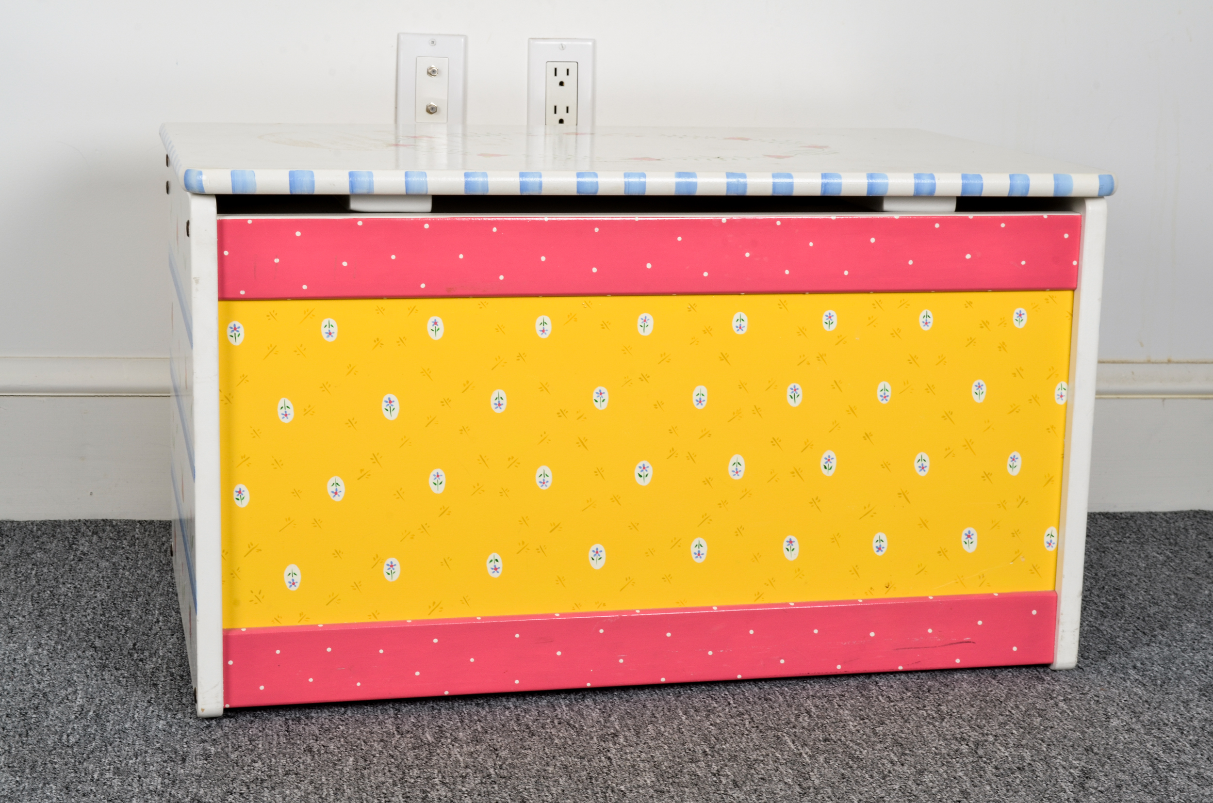 Contemporary Hand-Painted Nursery Chest by Nikola